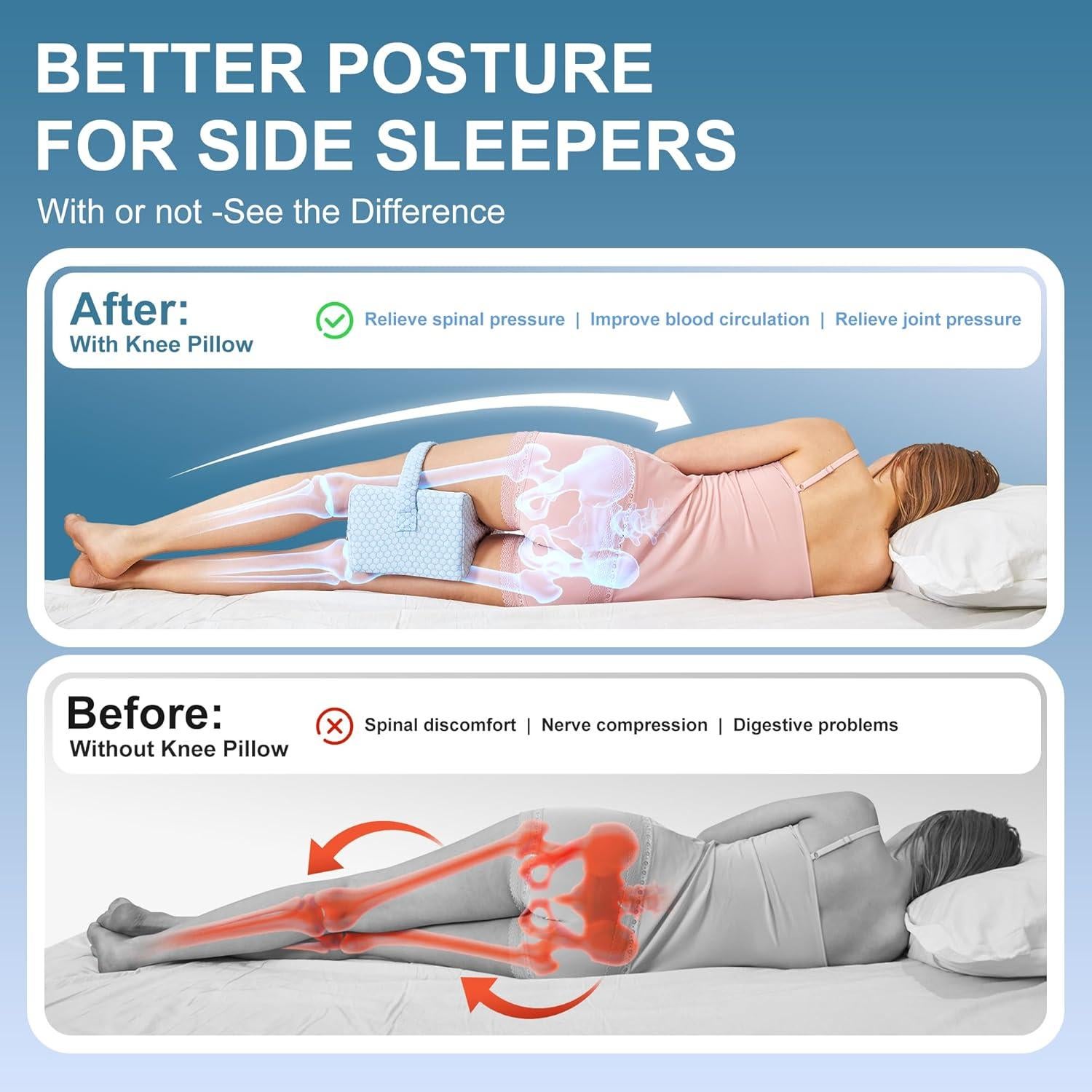 Almohada para Rodillas UJPFEO Refrigerante Espuma Viscoelástica