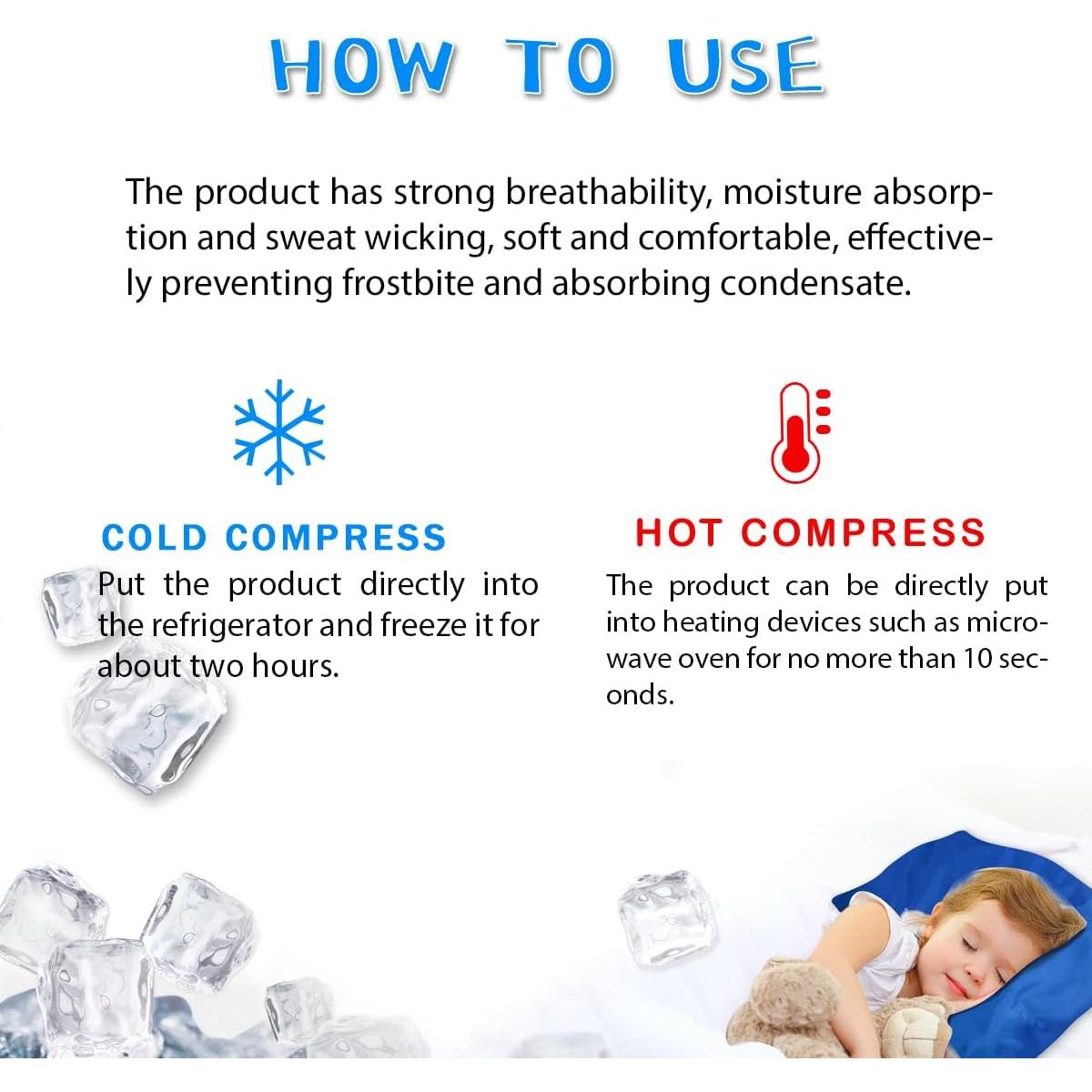 Almohadilla Refrigerante Couleurs 24x33cm Gel Azul Reutilizable