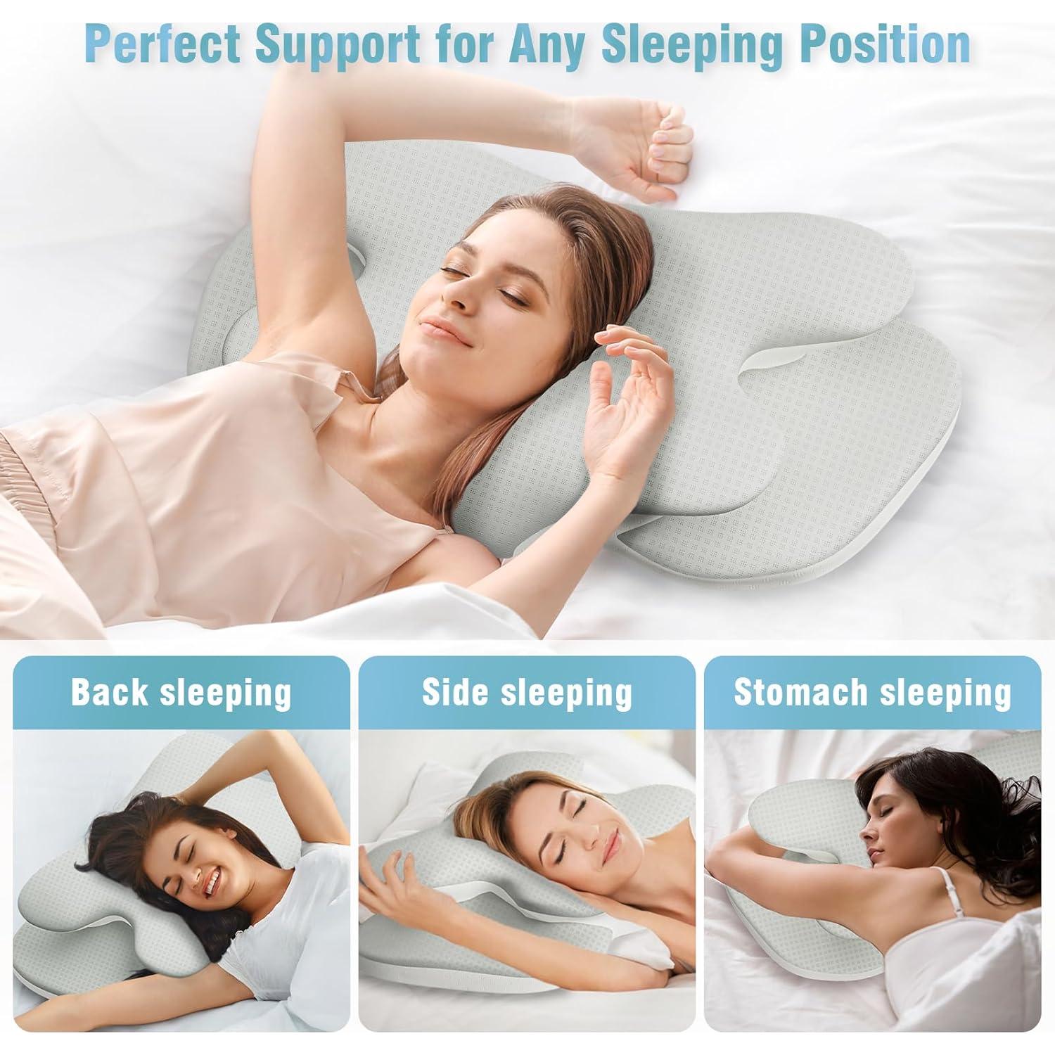 Almohada Ergonómica RUN HELIX Queen Espuma Memoria Gris