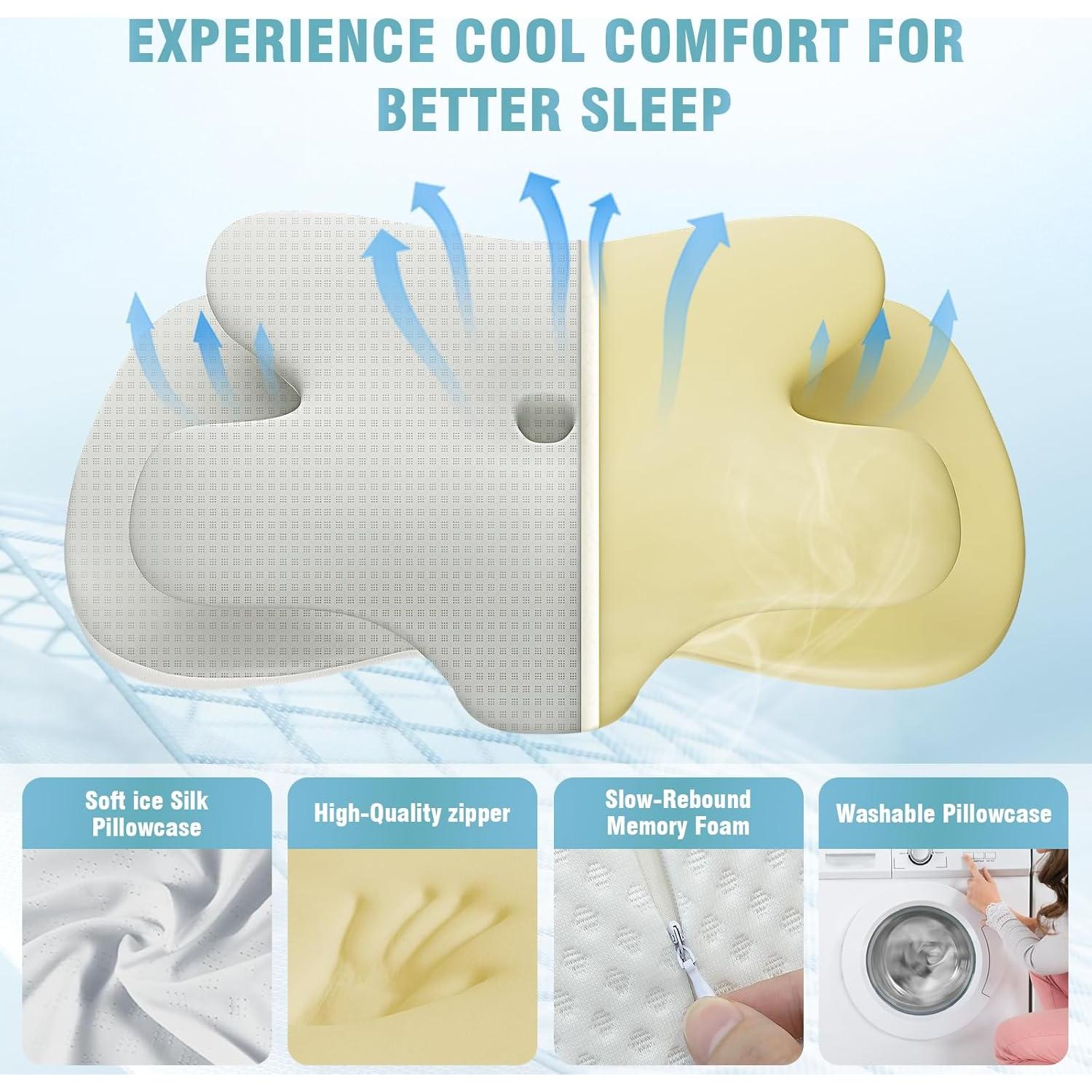 Almohada Ergonómica RUN HELIX Queen Espuma Memoria Gris