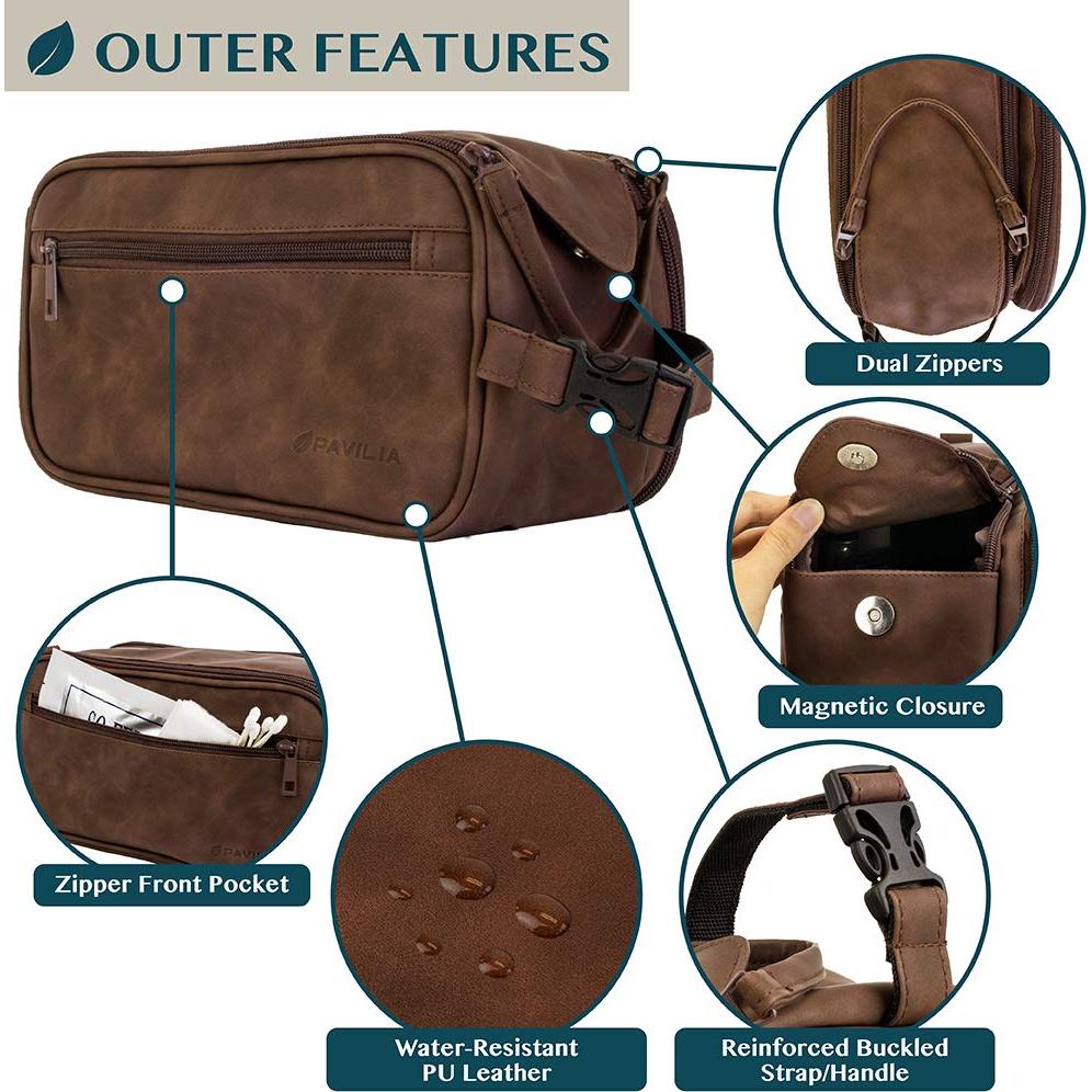 Neceser de Viaje PAVILIA para Hombres, Organizador de Aseo