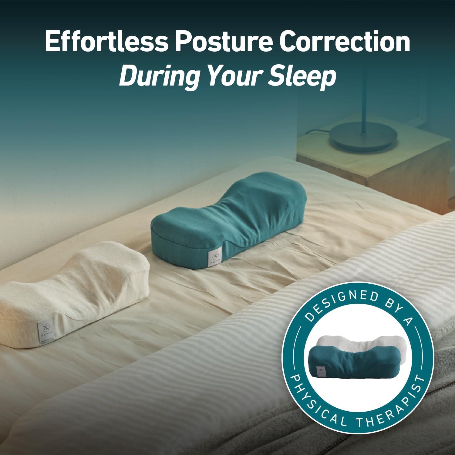 Mini Almohada Portátil Kanuda Espuma de Memoria Azul