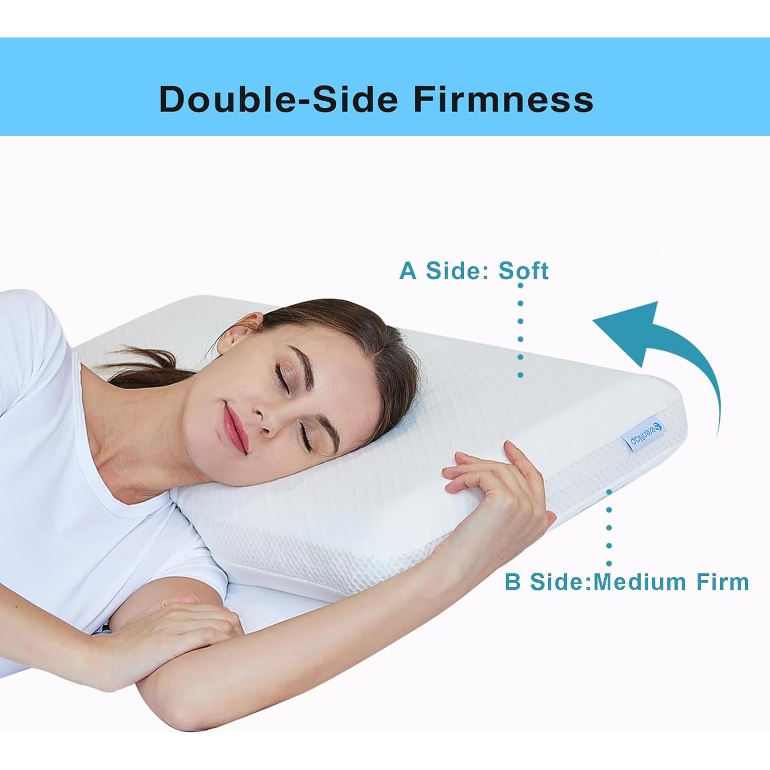 Almohada Espuma Memoria SerenNap SN-R1-70W 70x42 cm