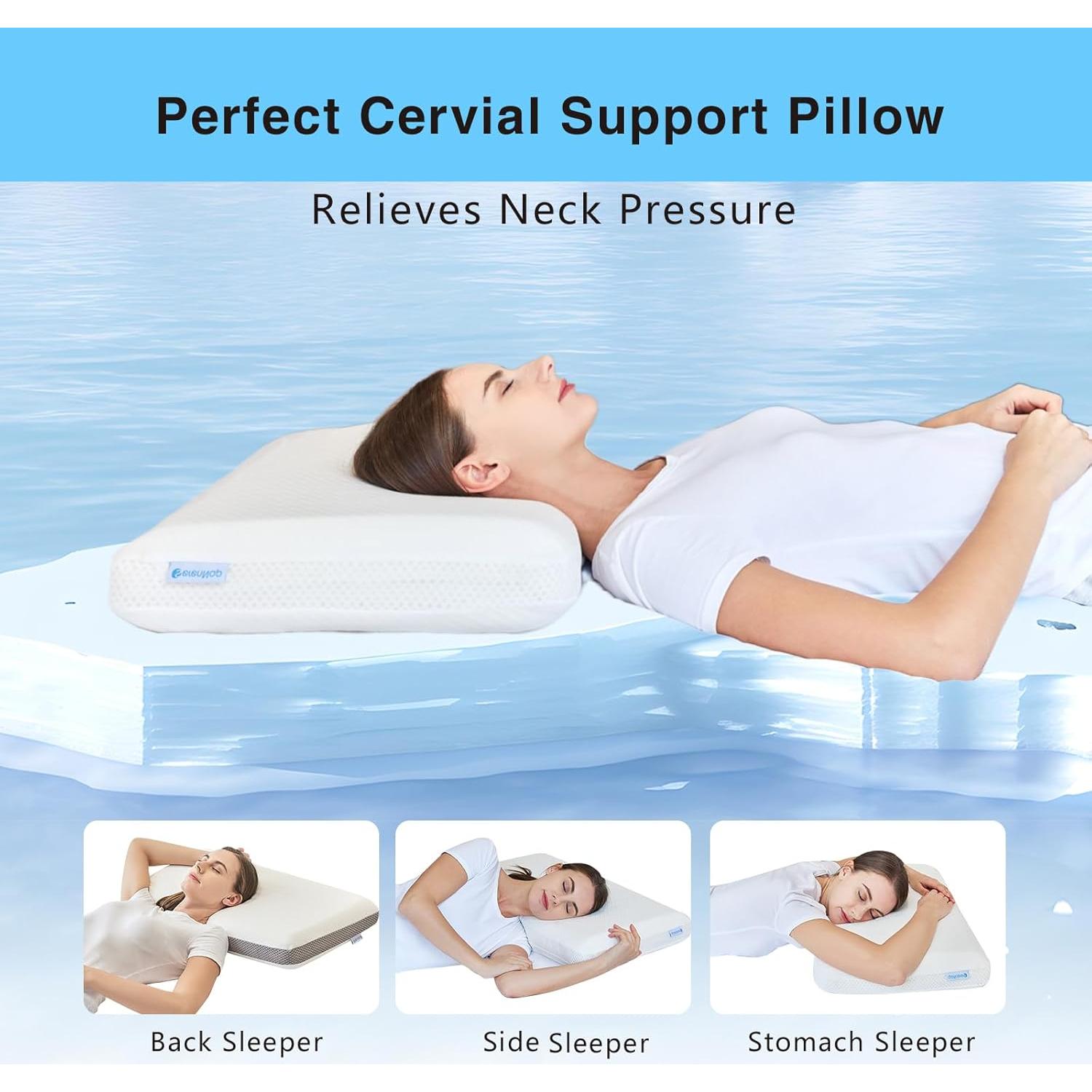 Almohada Espuma Memoria SerenNap SN-R1-70W 70x42 cm