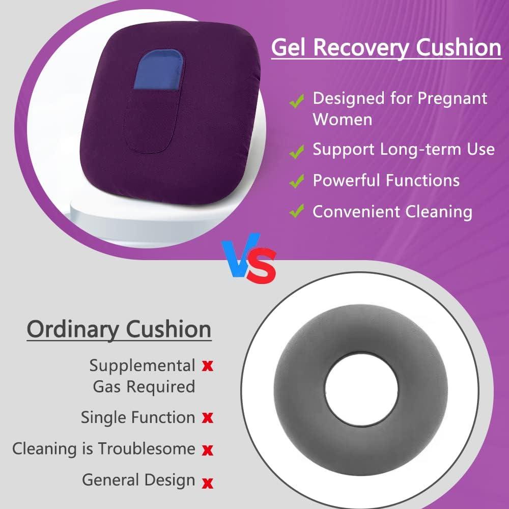 Almohada Donut Postparto POWYS con Paquetes de Hielo 42.9x38.9cm