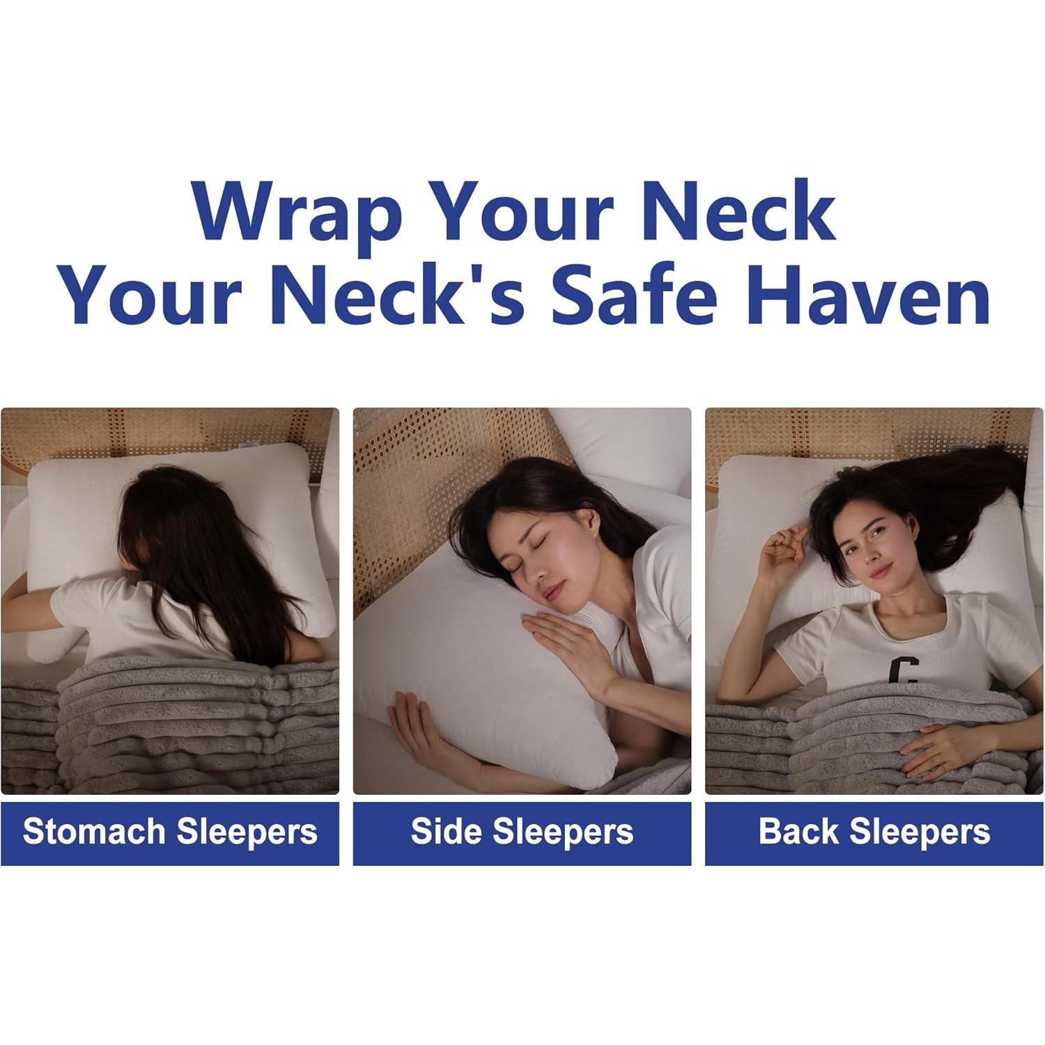 Almohada de Cuello Shatex Queen Curvada Firme 71x51 cm