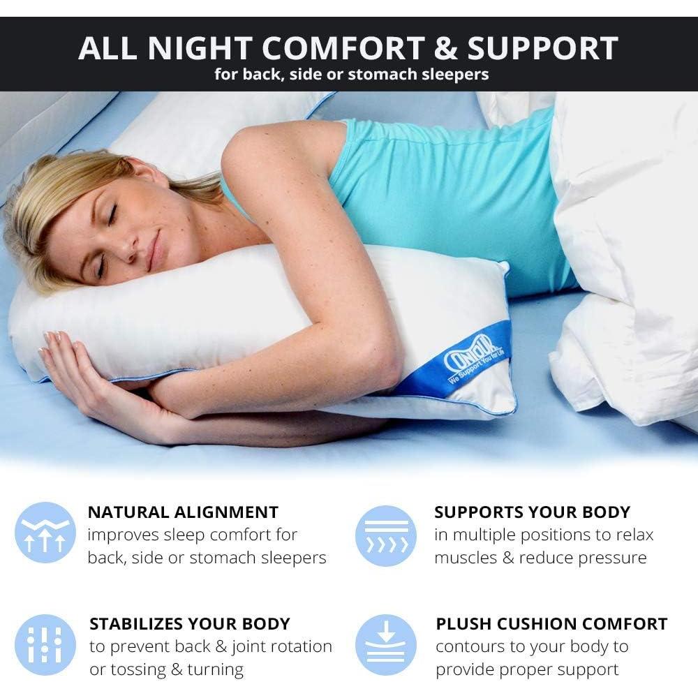 Almohada Contorno en Forma de L para Dormir Lado 1 Cuenta