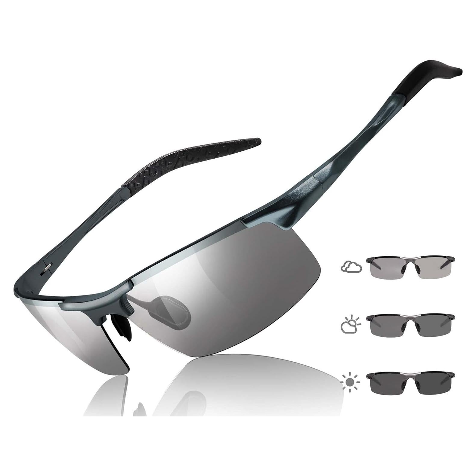 Gafas de sol fotoquímicas TJUTR polarizadas UV400 para hombres