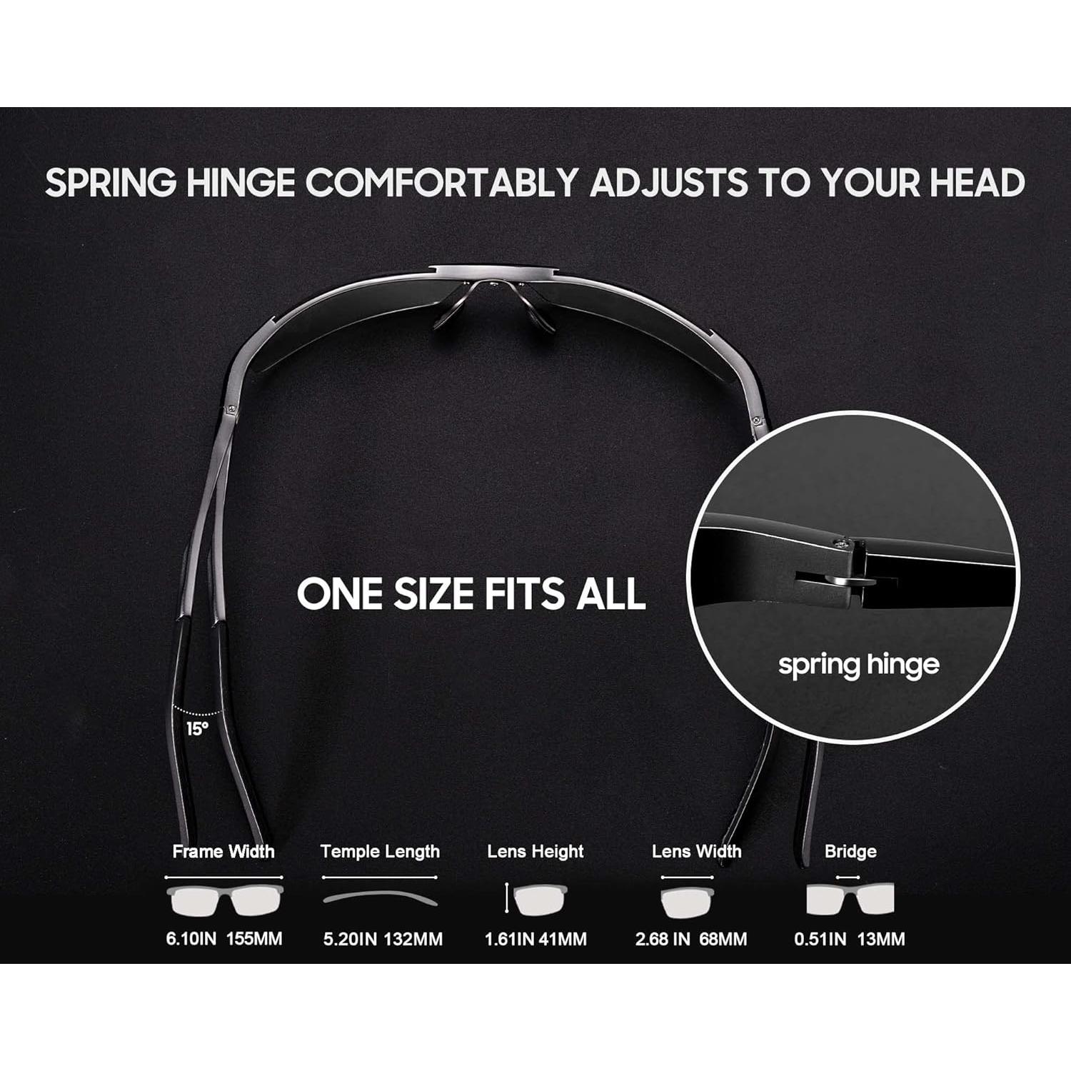 Gafas de sol fotoquímicas TJUTR polarizadas UV400 para hombres