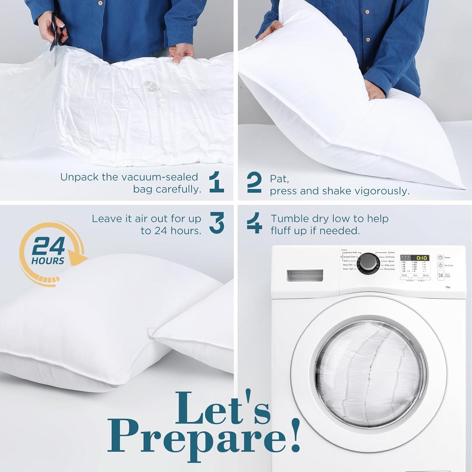 Almohadas para Cama Reina Viewstar - Juego de 2, Microfibra