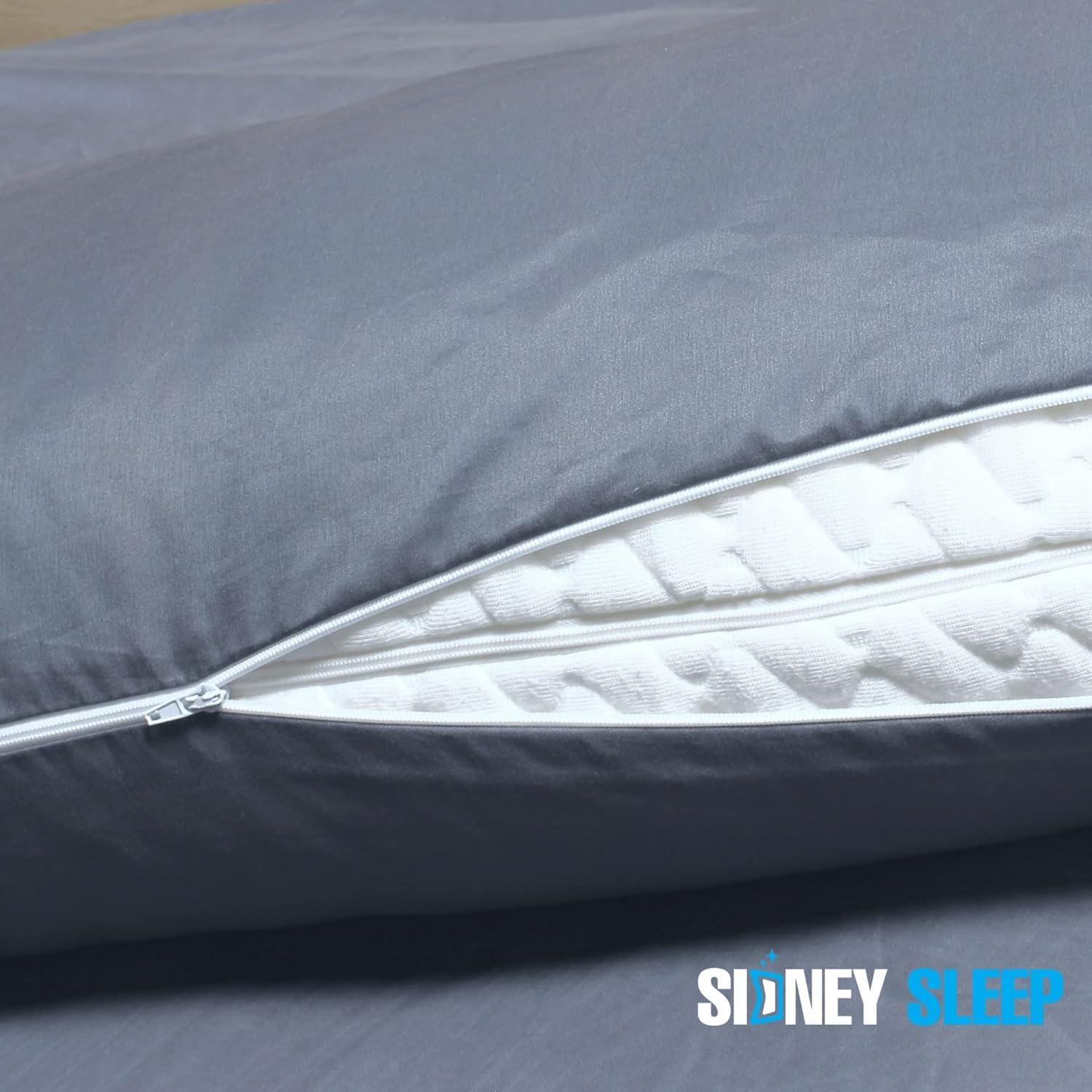 Funda de Almohada Curvada Sidney Sleep Rey Gris 50,8x94 cm