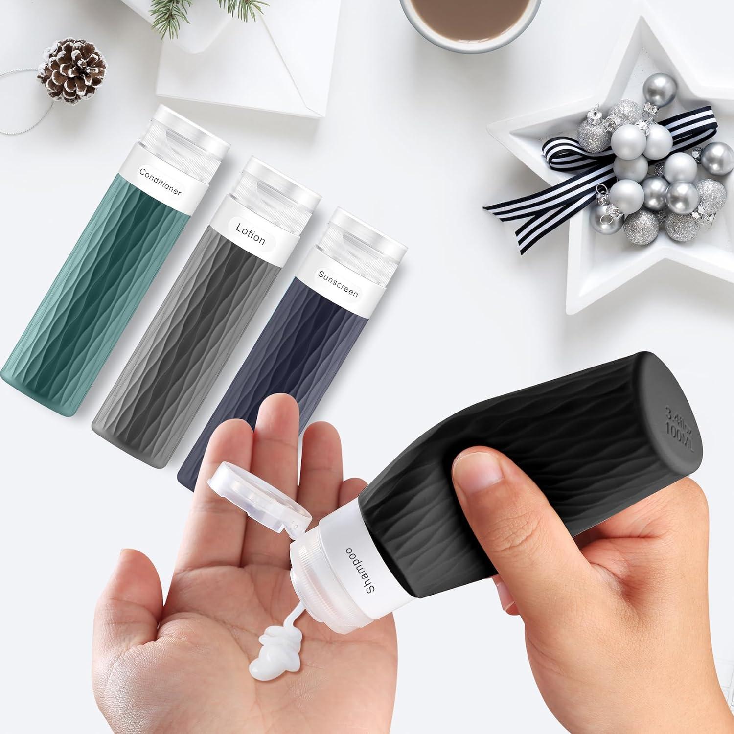 Botellas de Viaje YEALIFE 100ml Silicona A Prueba de Fugas