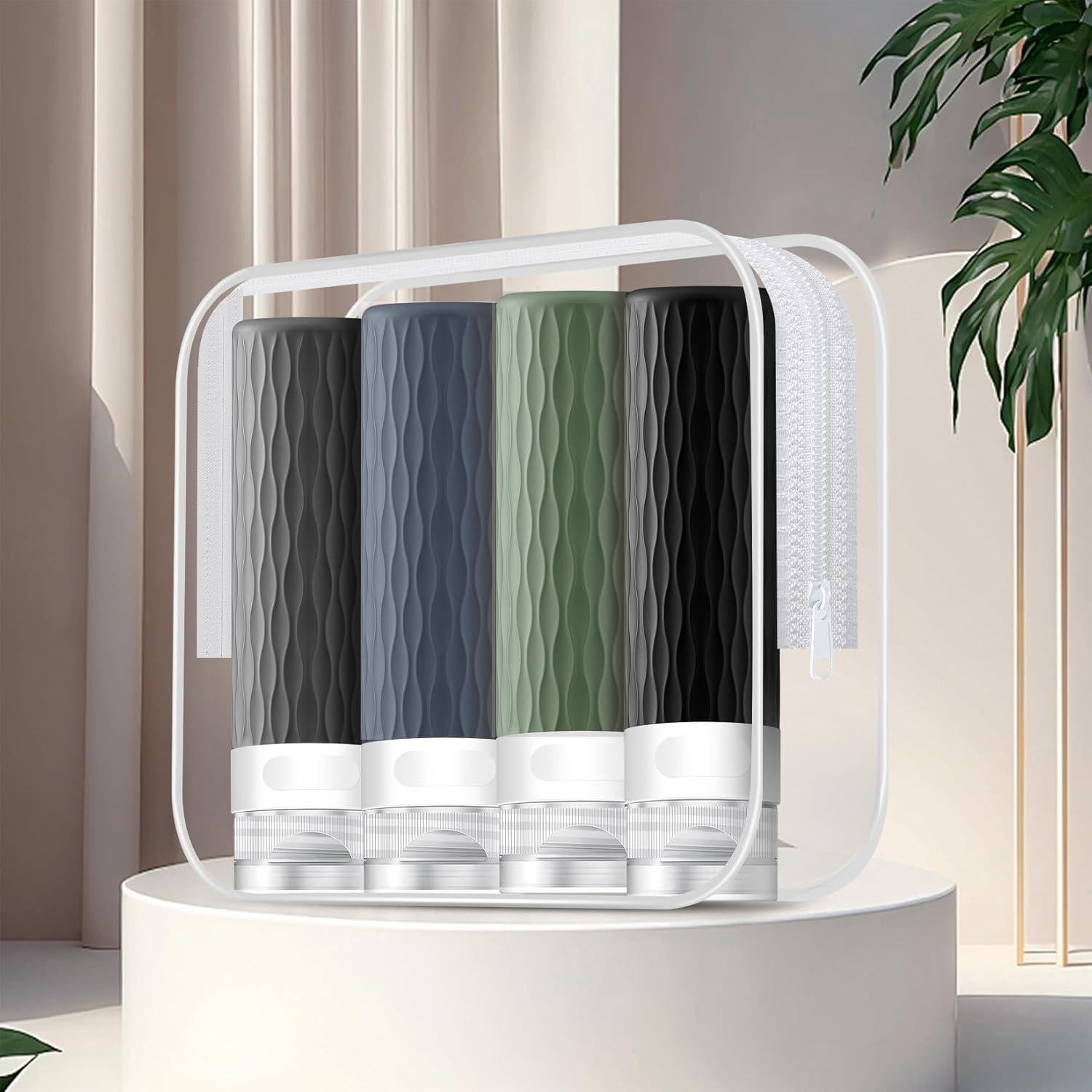 Botellas de Viaje YEALIFE 100ml Silicona A Prueba de Fugas