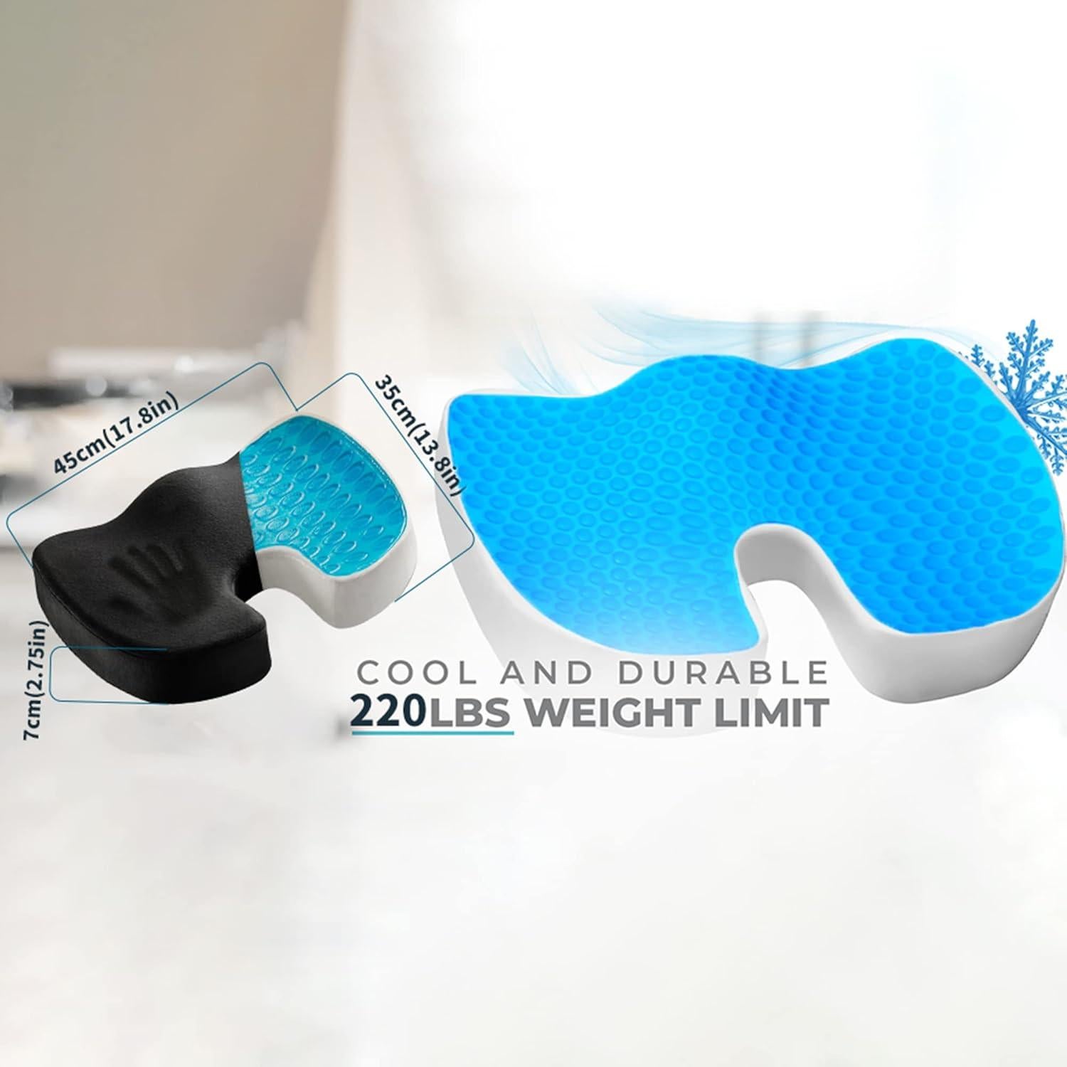 Cojín de Gel Refrigerante KUHNMARVIN para Silla - Alivio Dolor