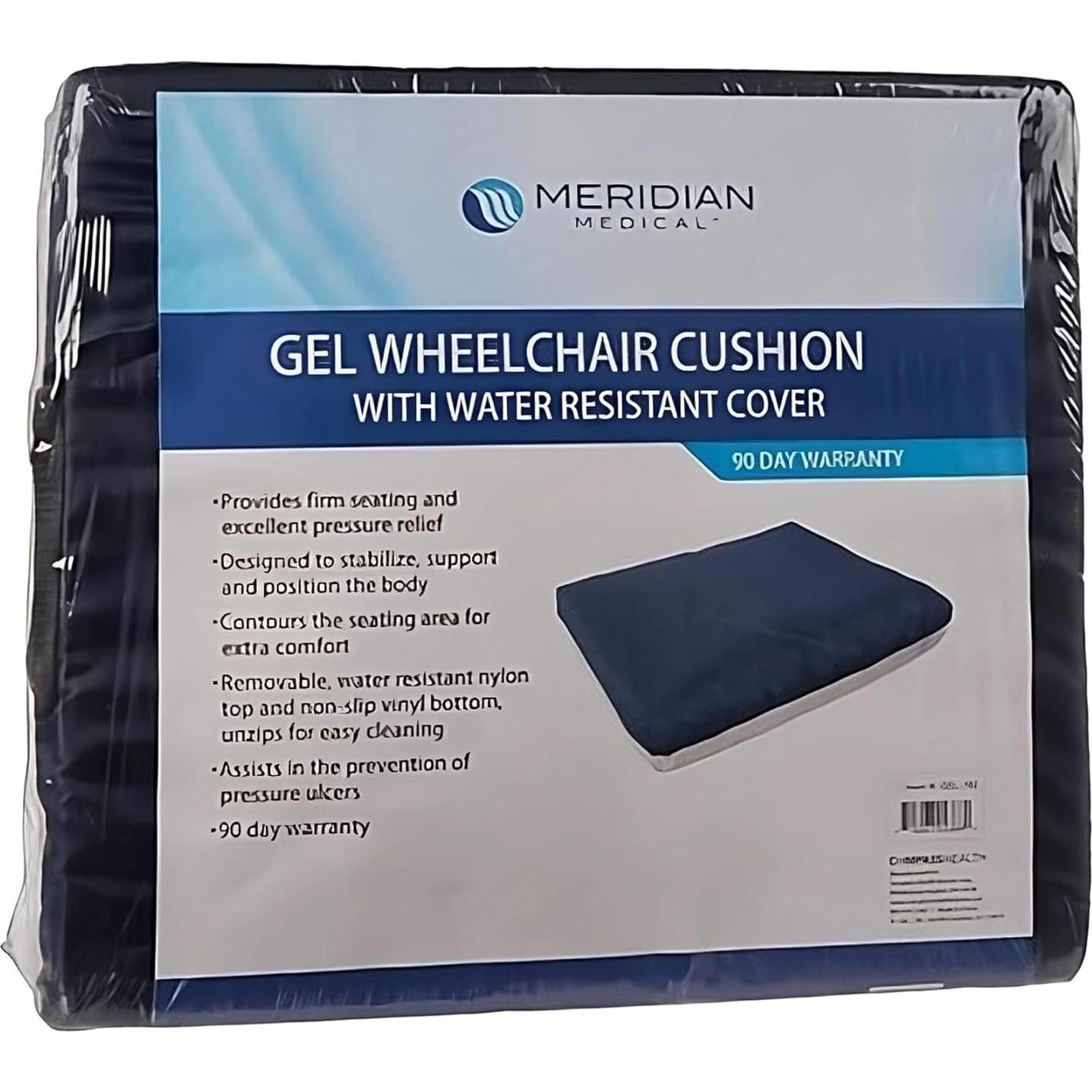 Cojín de Silla de Ruedas Meridian Gel Impermeable 45x40 cm