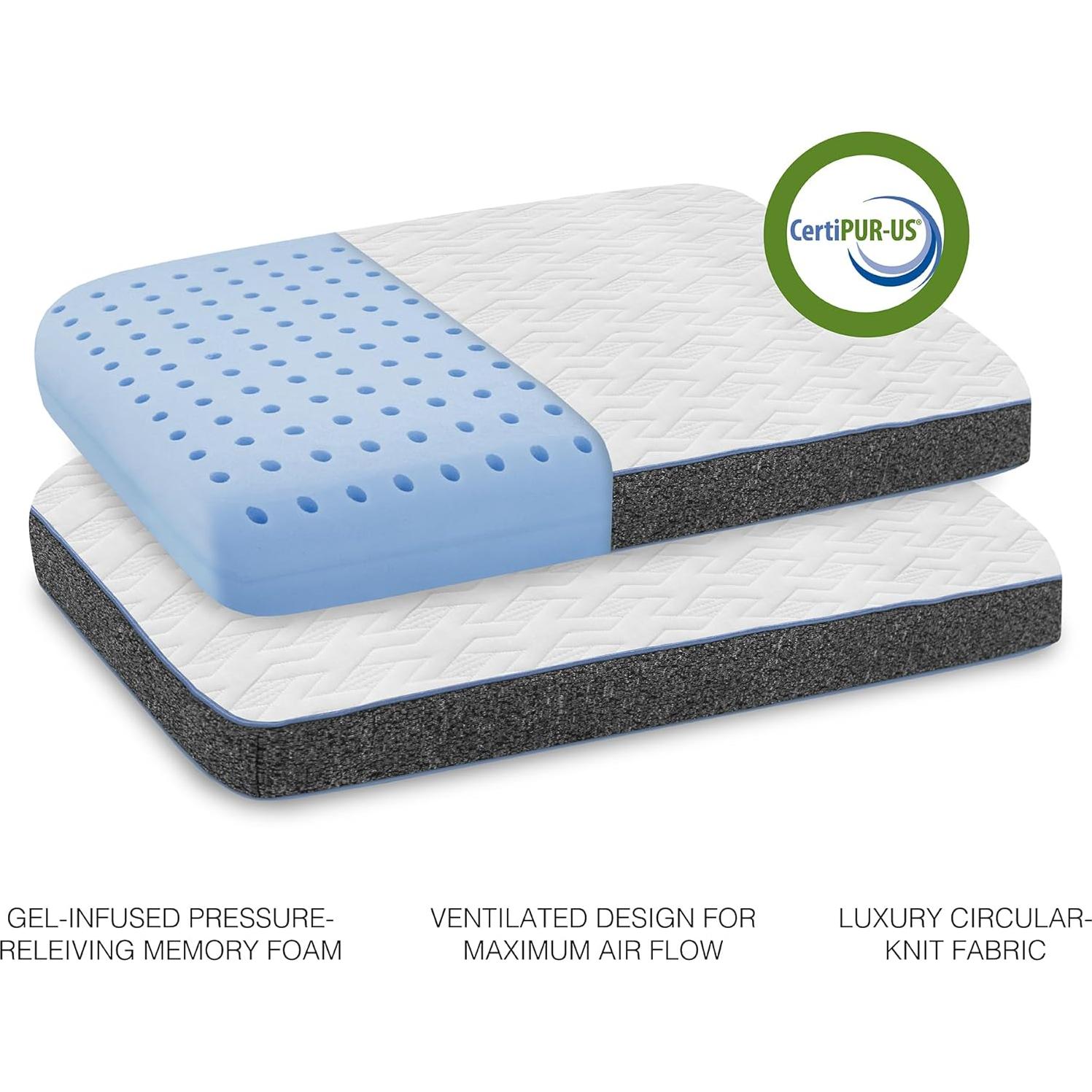 Almohadas de Espuma Viscoelástica BODIPEDIC Queen - 2 Pzas