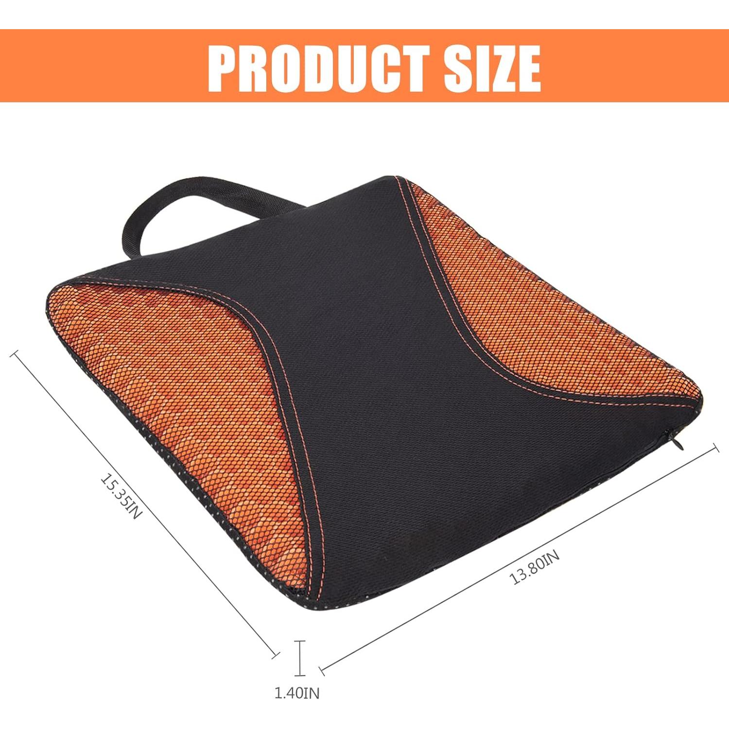 Cojín de Gel para Asiento CAR-GRAND Naranja, Alivio Espalda