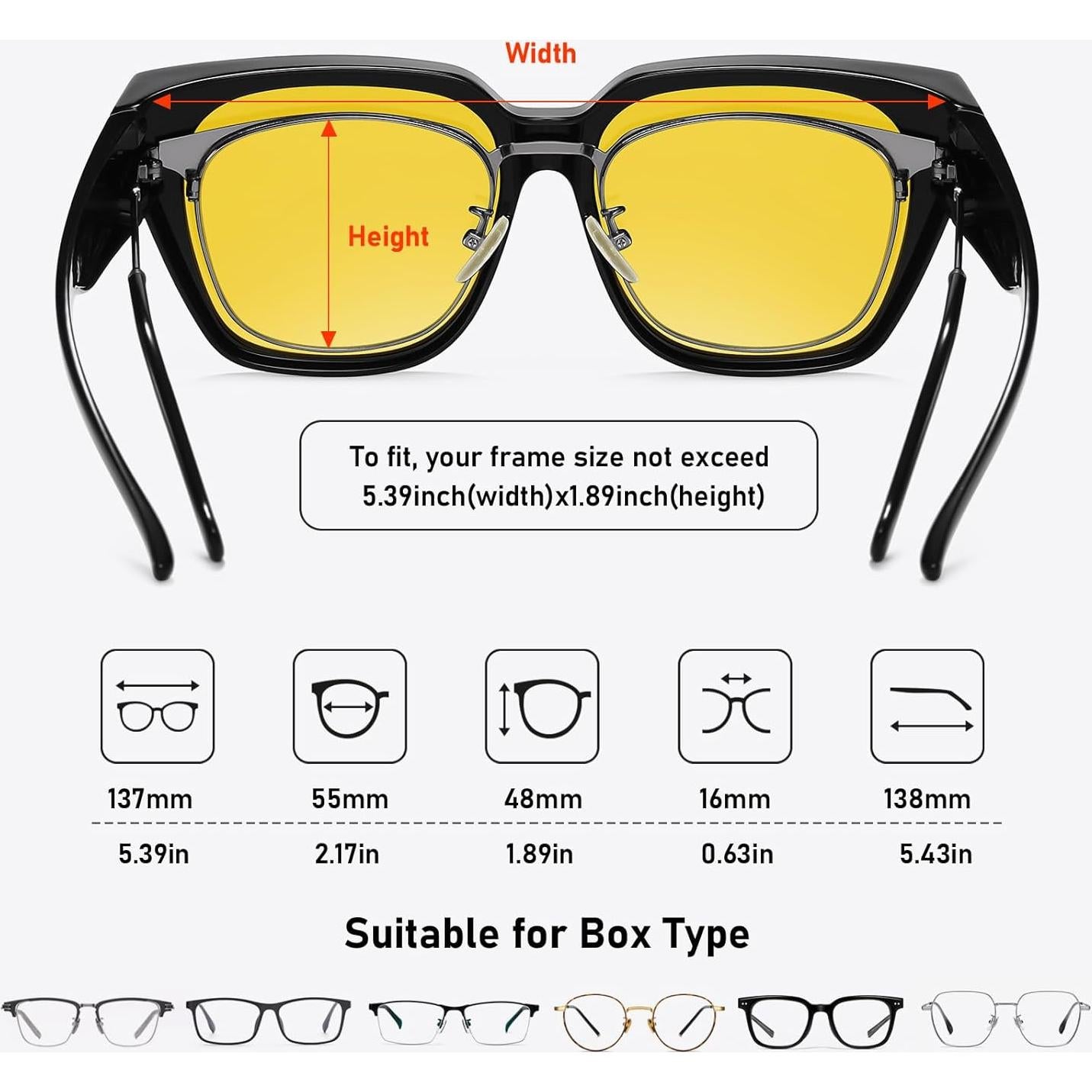 Gafas de Conducción Nocturna HAOLOTA Polarizadas Amarillas