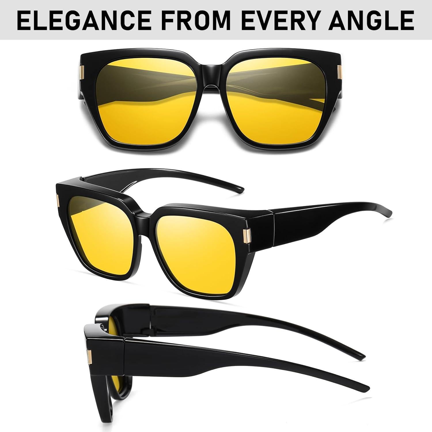 Gafas de Conducción Nocturna HAOLOTA Polarizadas Amarillas