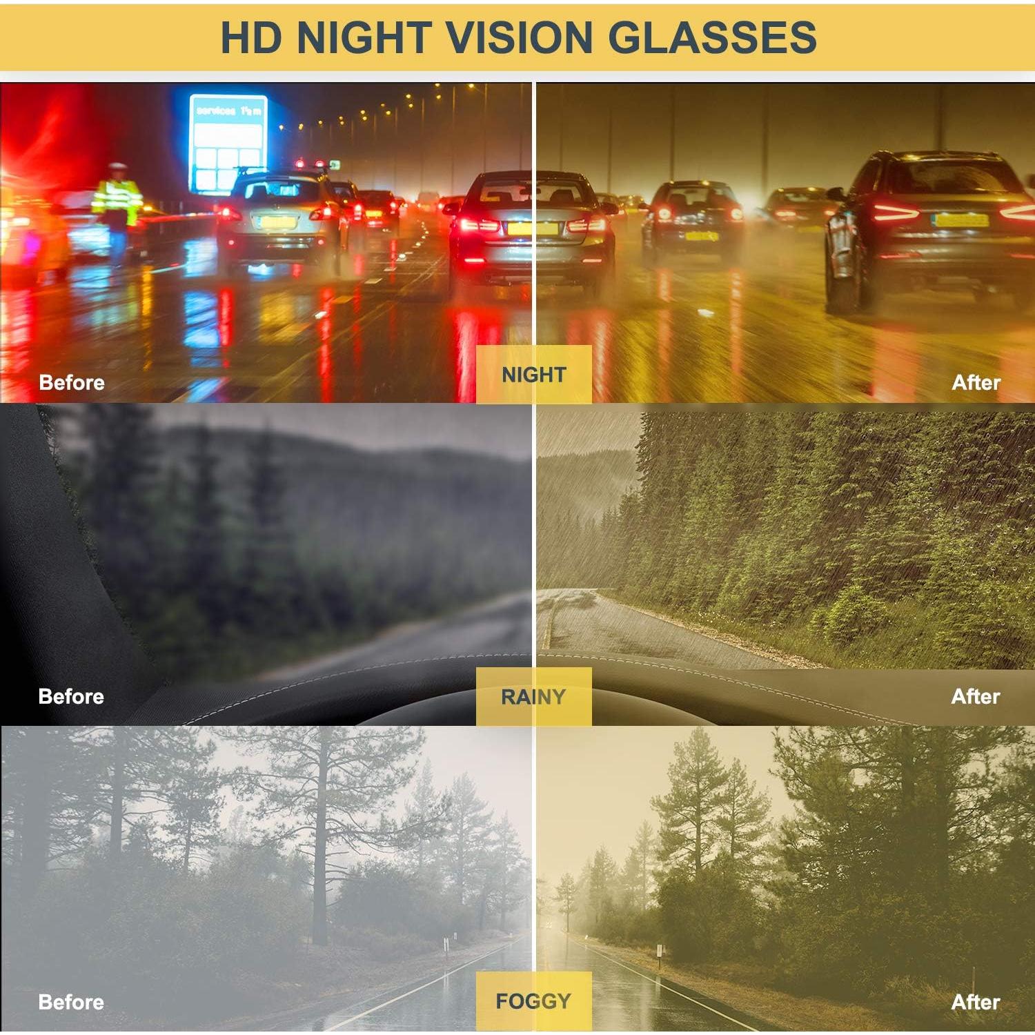 Gafas de Conducción Nocturna HAOLOTA Polarizadas Amarillas