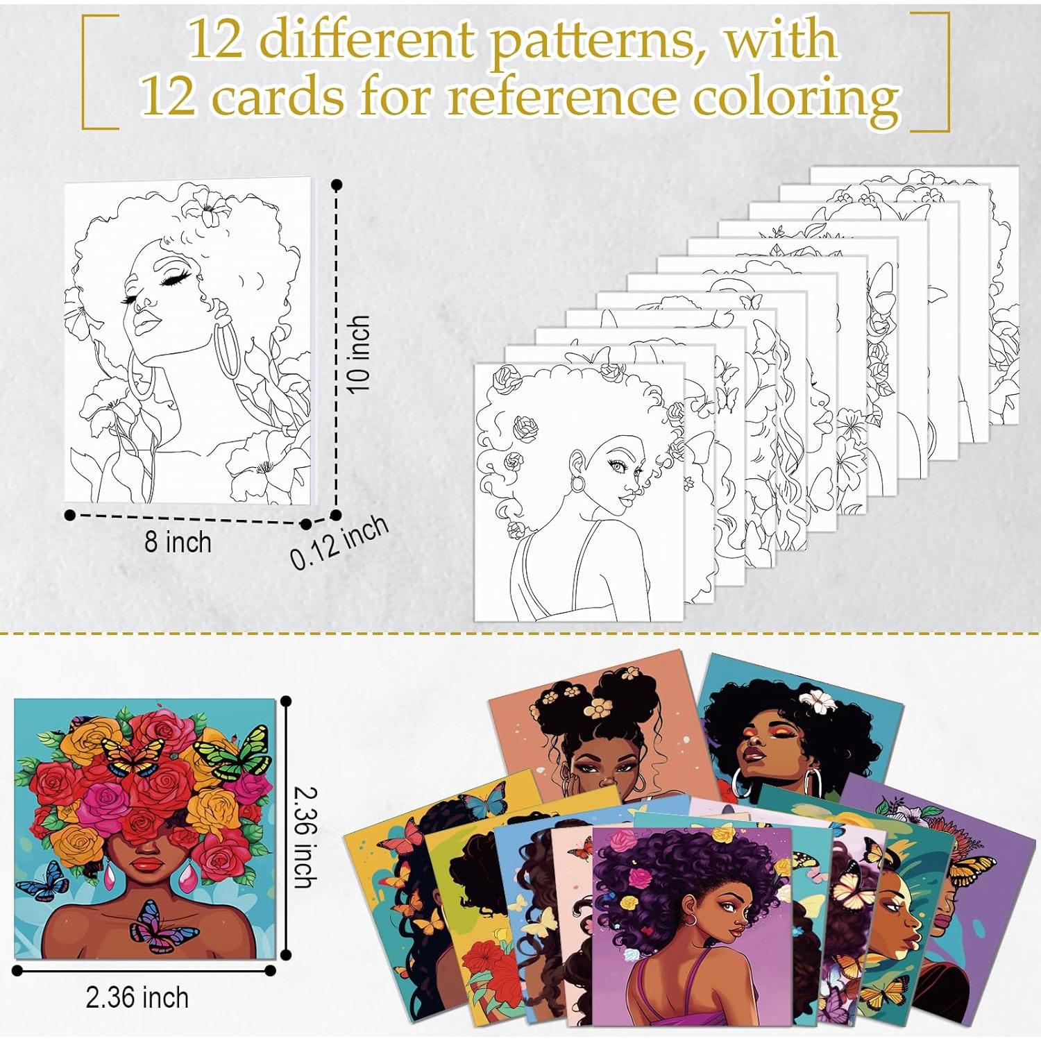 Ctosree Set de 12 Lienzos Pre Dibujados para Pintura