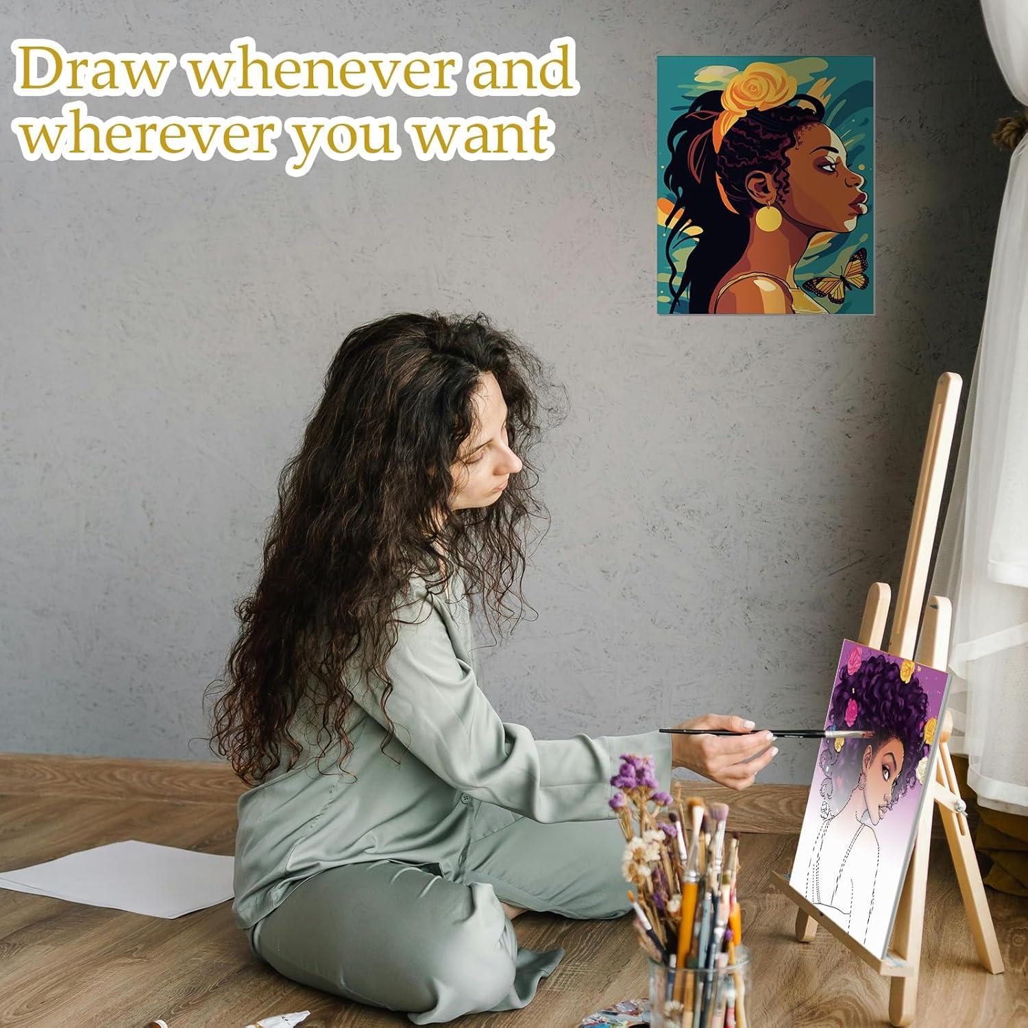 Ctosree Set de 12 Lienzos Pre Dibujados para Pintura