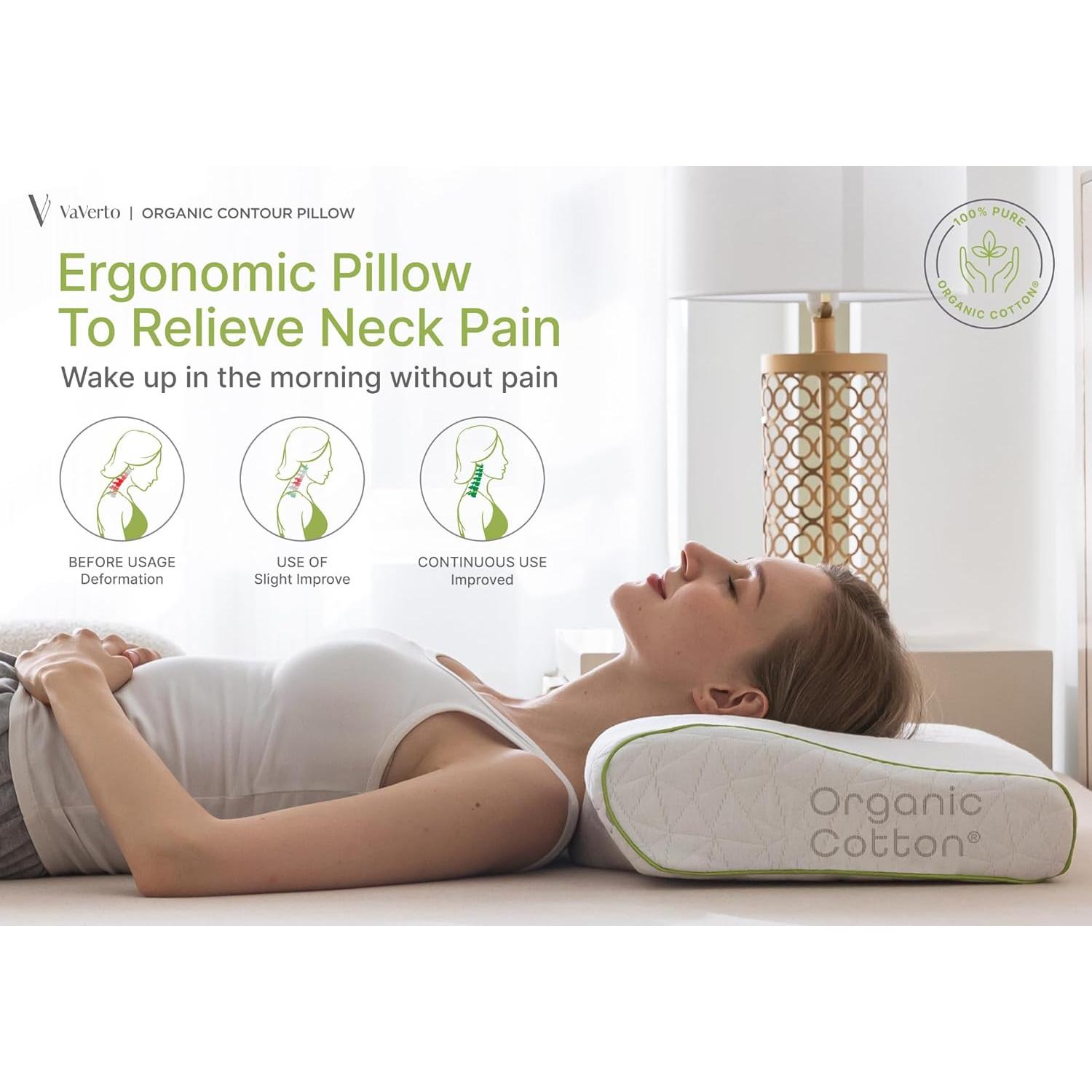 Almohada Cervical Ortopédica Vaverto Queen Espuma Memoria