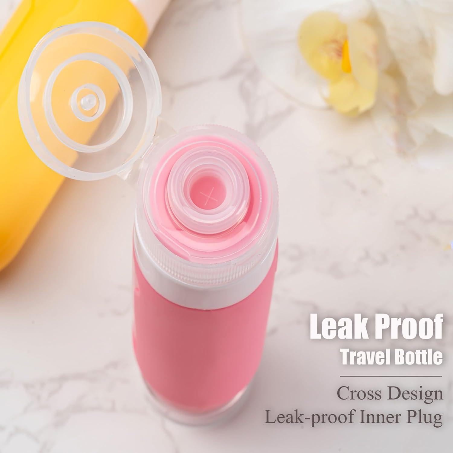 16 Piezas Botellas de Viaje Silicona Aprobadas TSA 90ml