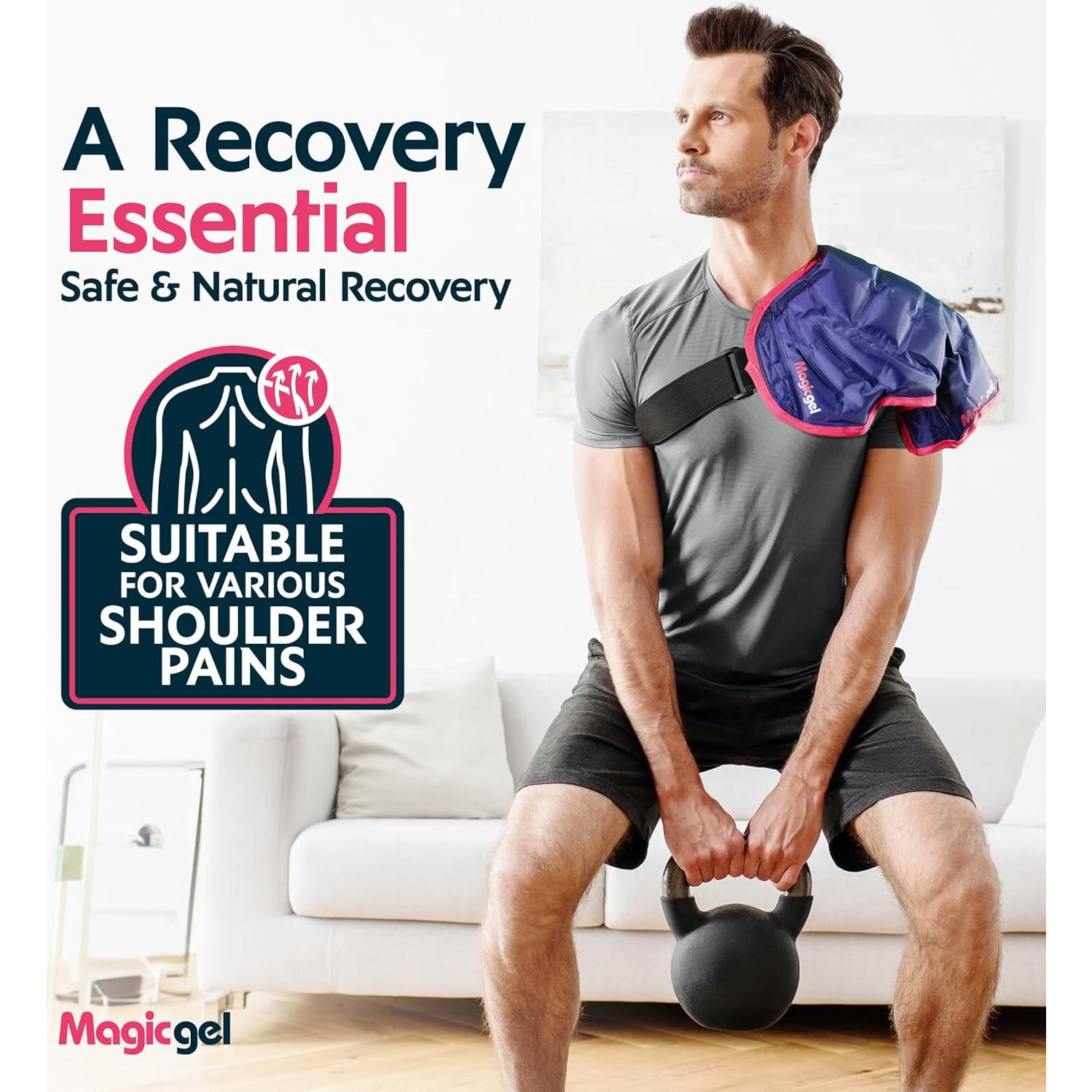 Paquete de Hielo Gel Mágico para Hombro 23x15cm Reutilizable