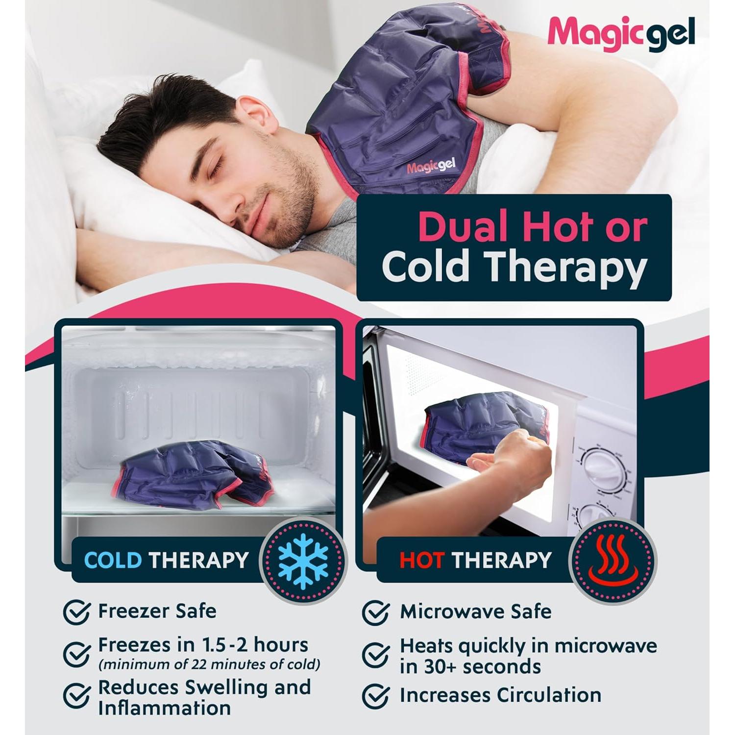 Paquete de Hielo Gel Mágico para Hombro 23x15cm Reutilizable