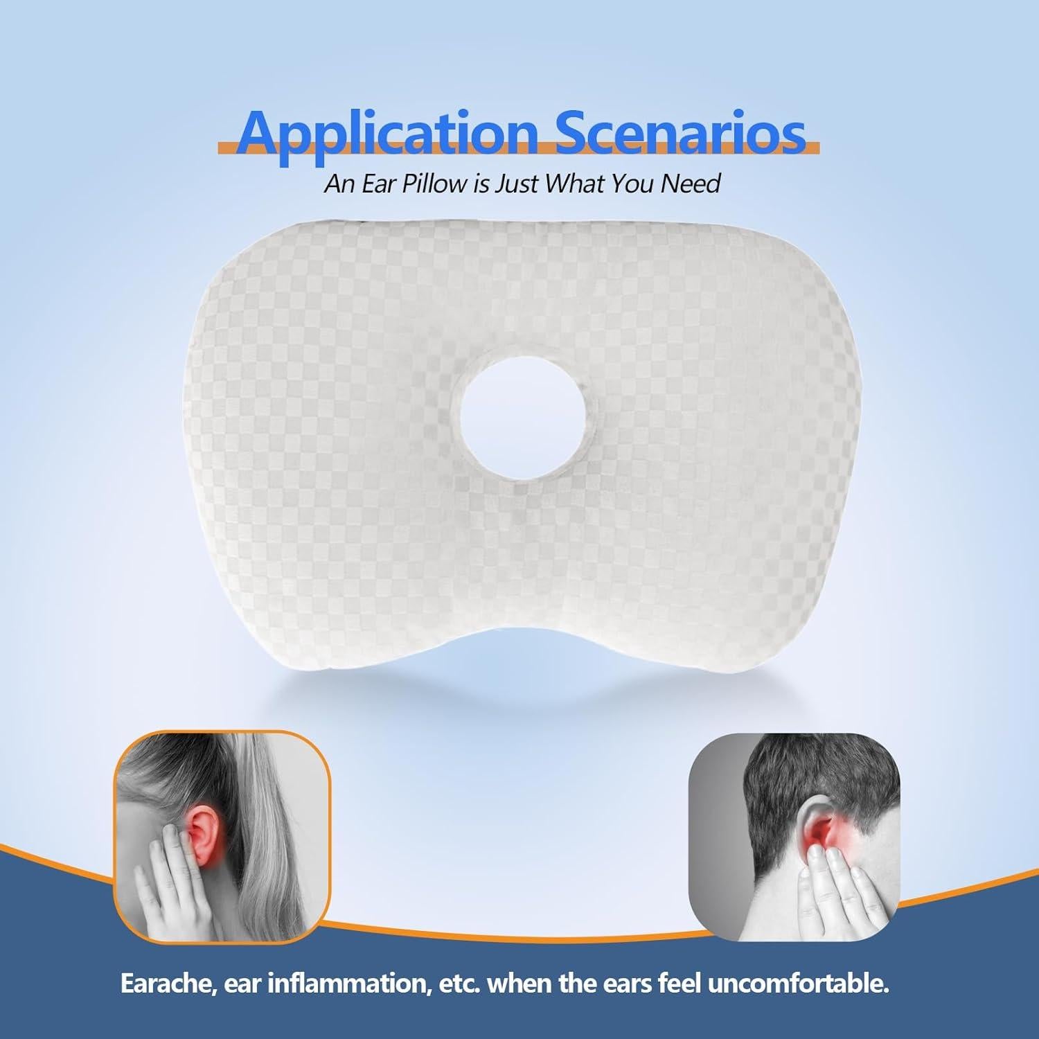 Almohada Swaycy para Alivio de Orejas - Ajustable 43.94x32 cm