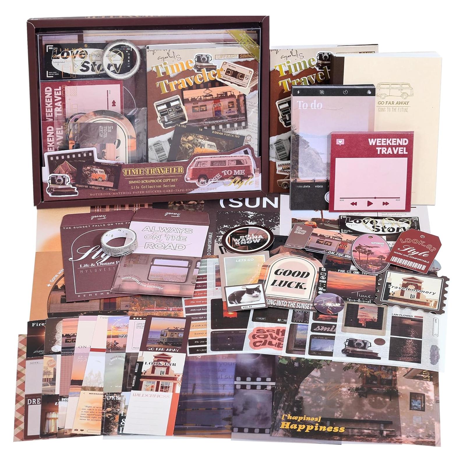 Kit de Scrapbooking Vintage emmoolife A6 244 Piezas