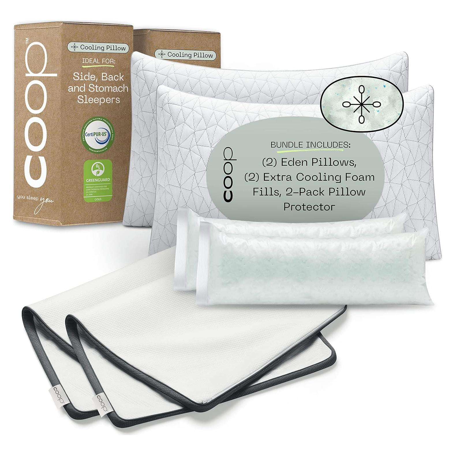 Set de 4 Piezas Almohadas Eden y Protectores Coop Home Goods