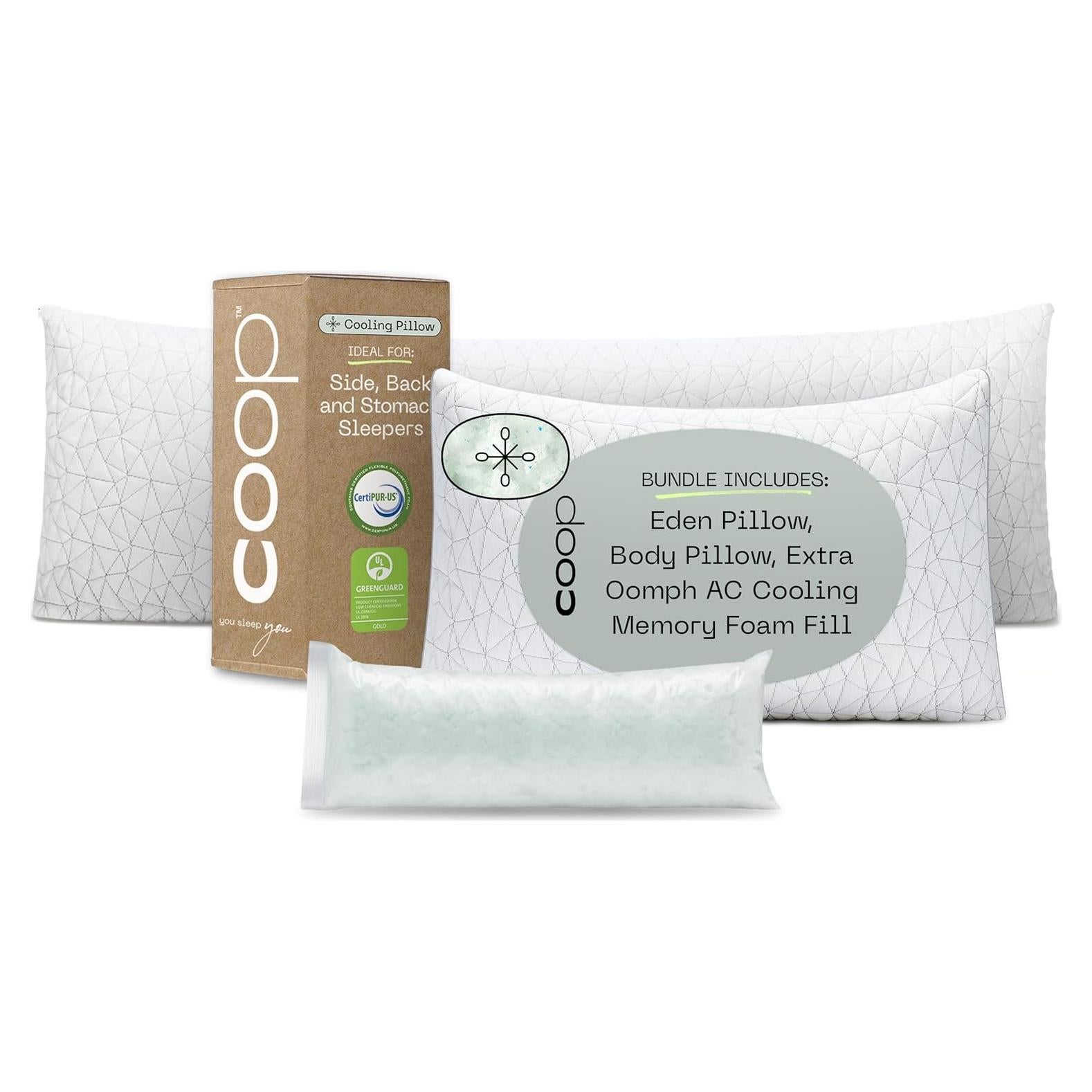 Paquete Almohada Corporal y Eden Coop Home Goods Rey