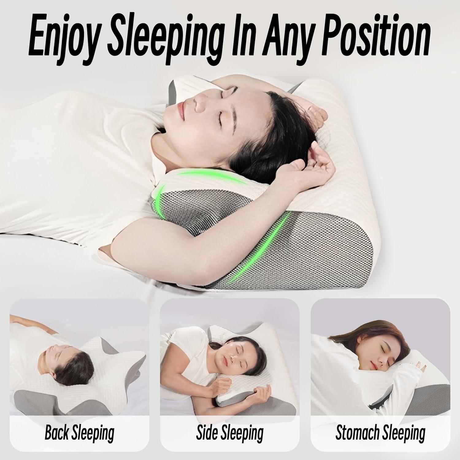 Almohada Cervical Ergonomica Good Haus Espuma Viscoelástica