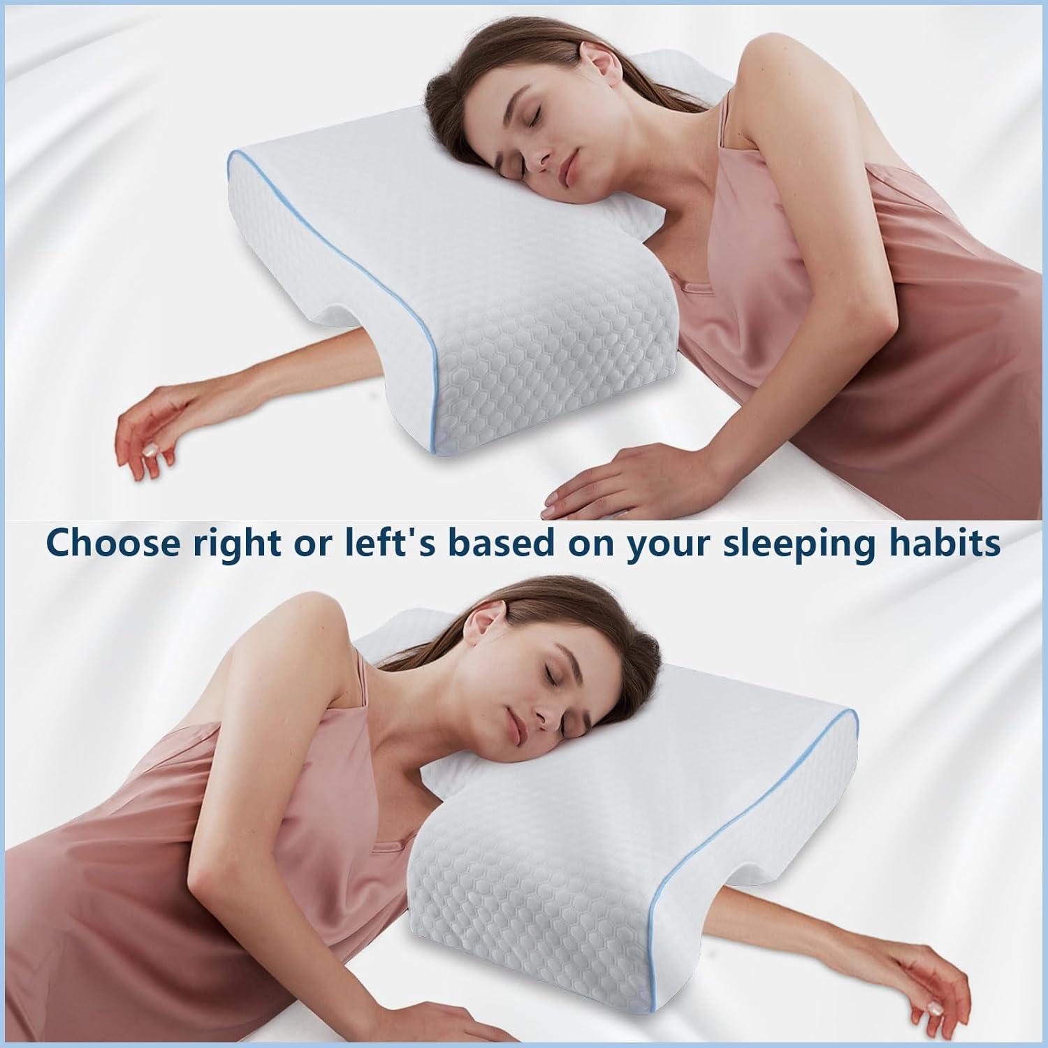 Almohada Arqueada de Memoria HEYPORK para Dormir Lado Derecho