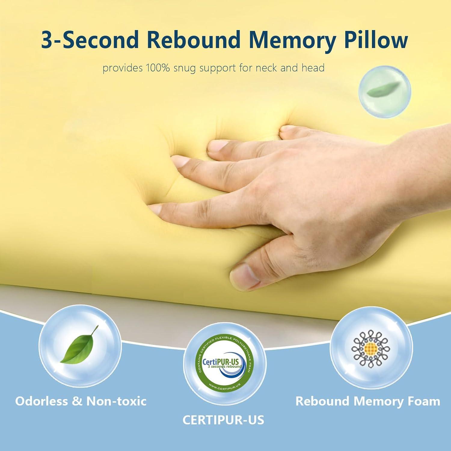 Almohada Arqueada de Memoria HEYPORK para Dormir Lado Derecho