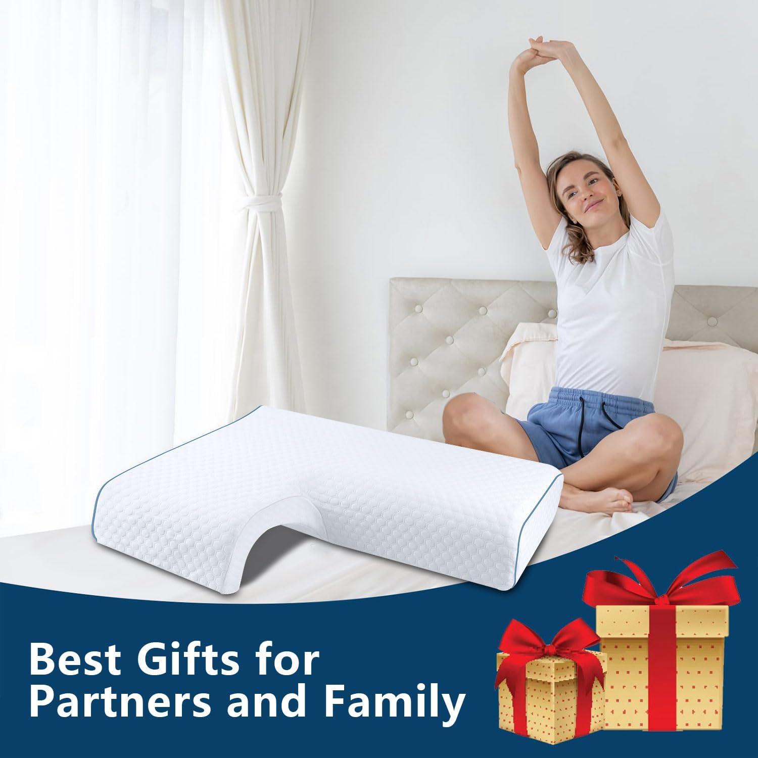 Almohada Arqueada de Memoria HEYPORK para Dormir Lado Derecho