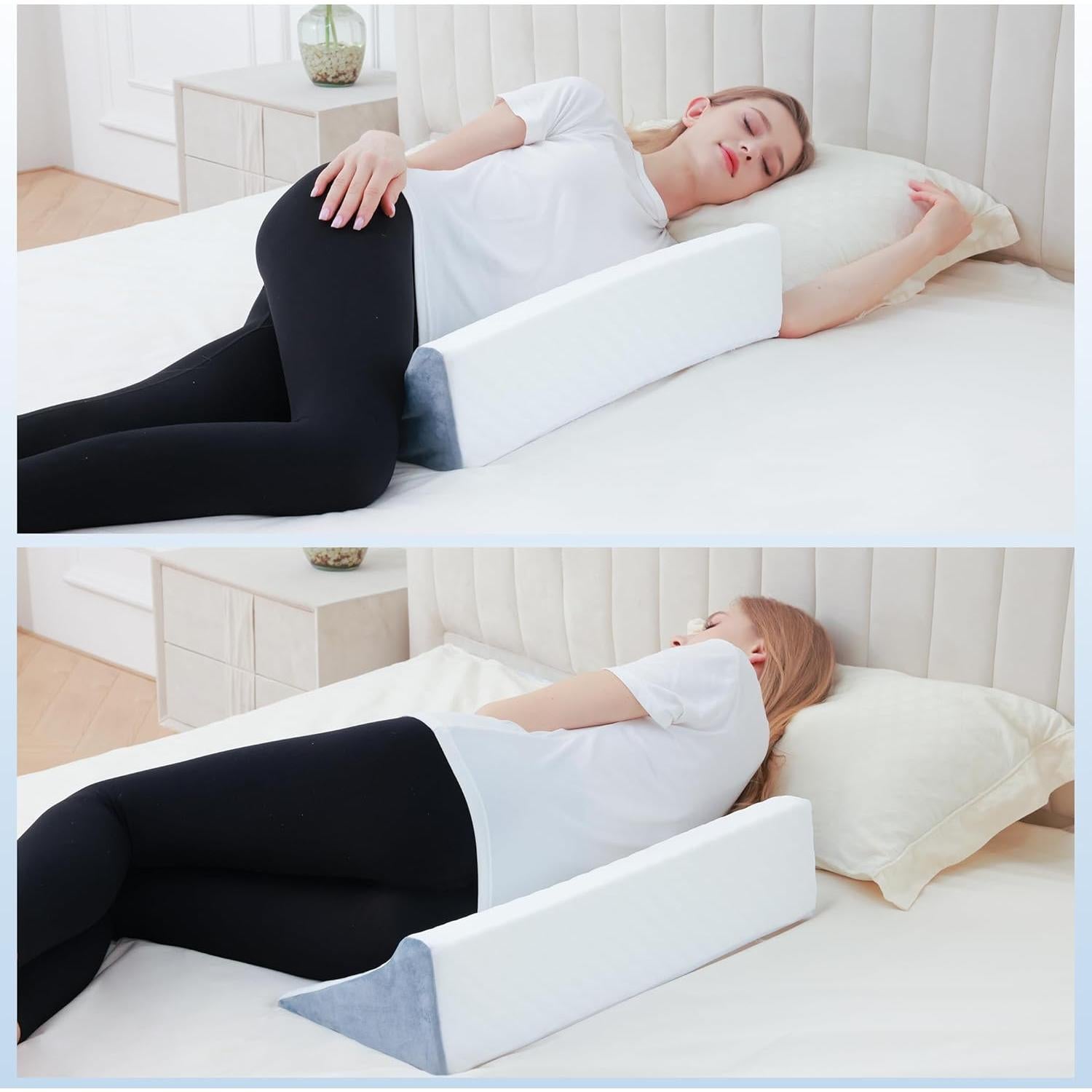 Cojín en cuña Flyxunfri para dormir y soporte lumbar