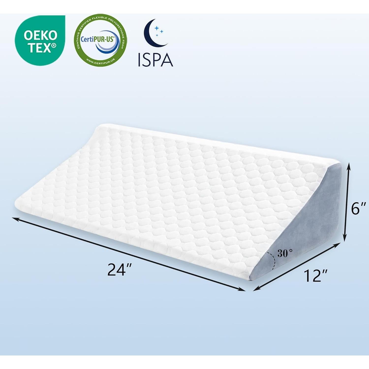 Cojín en cuña Flyxunfri para dormir y soporte lumbar