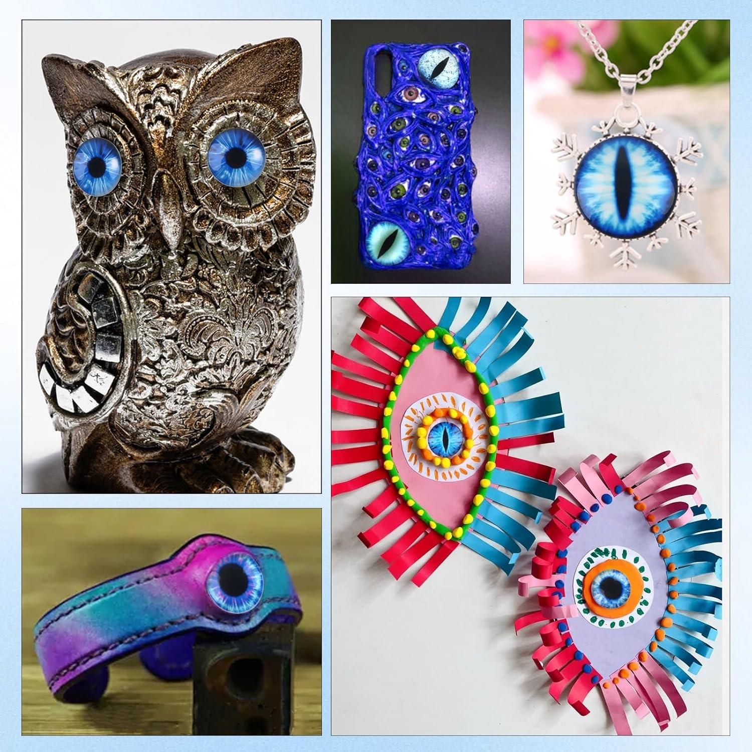 Ojos de Dragón de Vidrio TOAOB 20pcs 30mm Azul DIY Manualidades