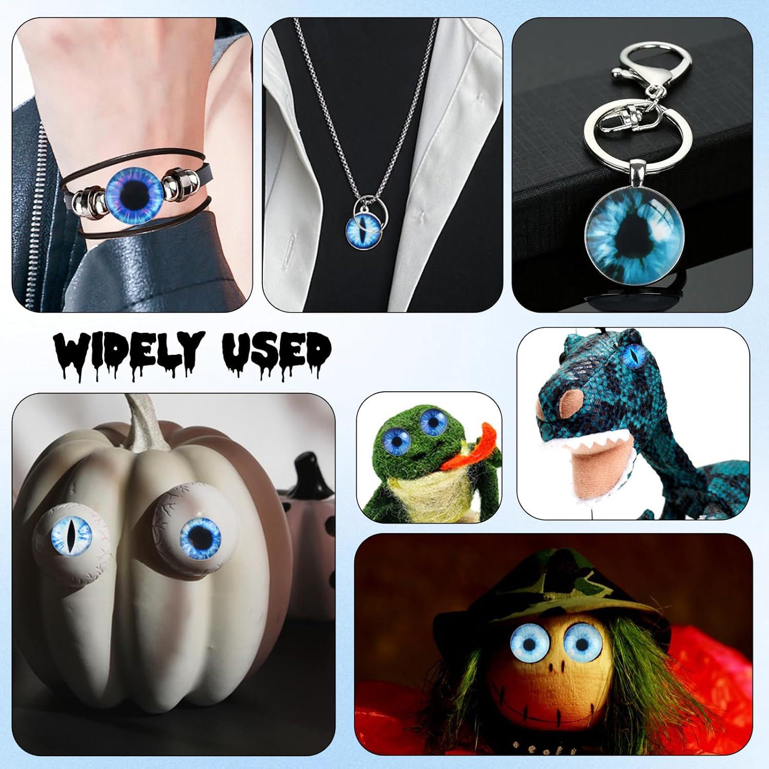 Ojos de Dragón de Vidrio TOAOB 20pcs 30mm Azul DIY Manualidades