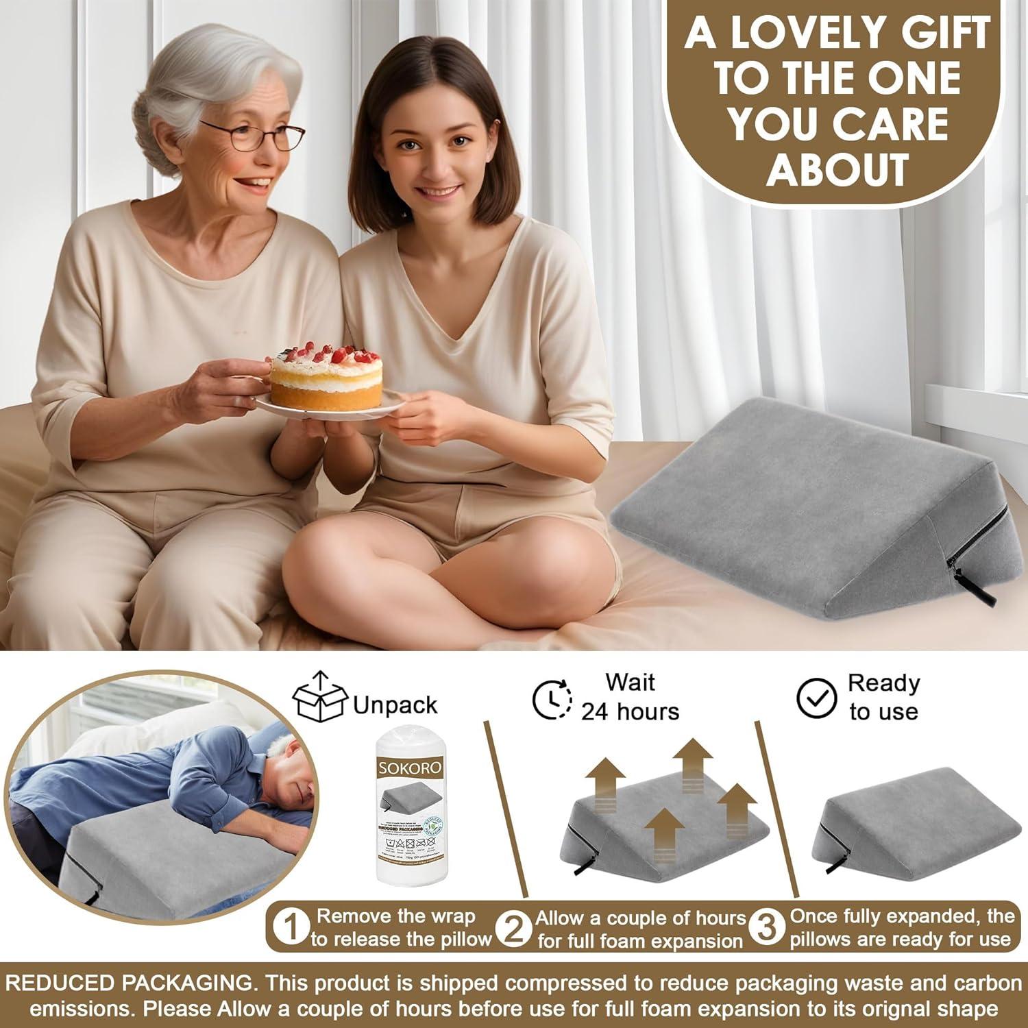 Almohada Cuña Sokoro para Apnea y Reflujo 17,8x35,6 cm