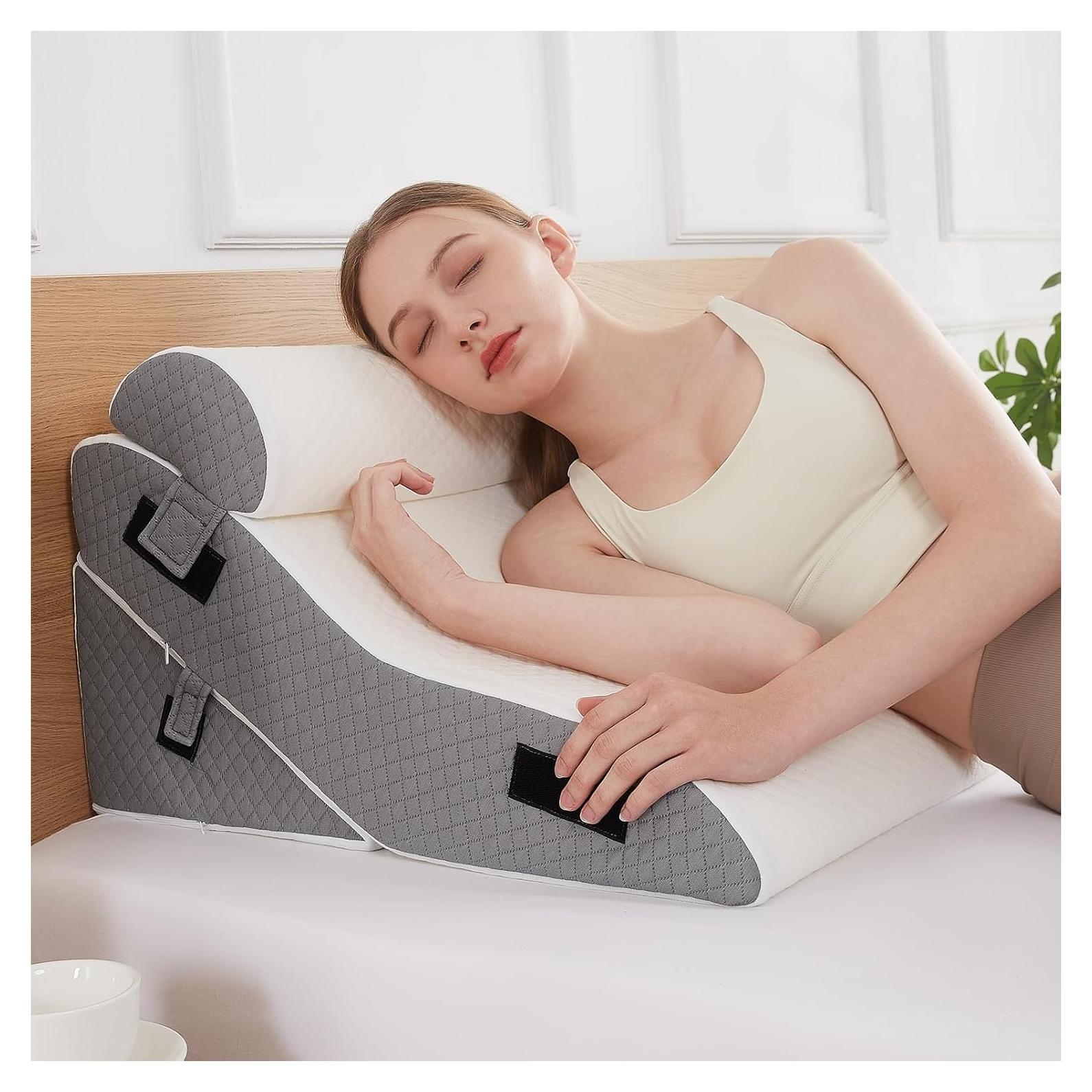 Cojín en cuña 3 PCS Longering 57 cm Alivio Dolor Espalda