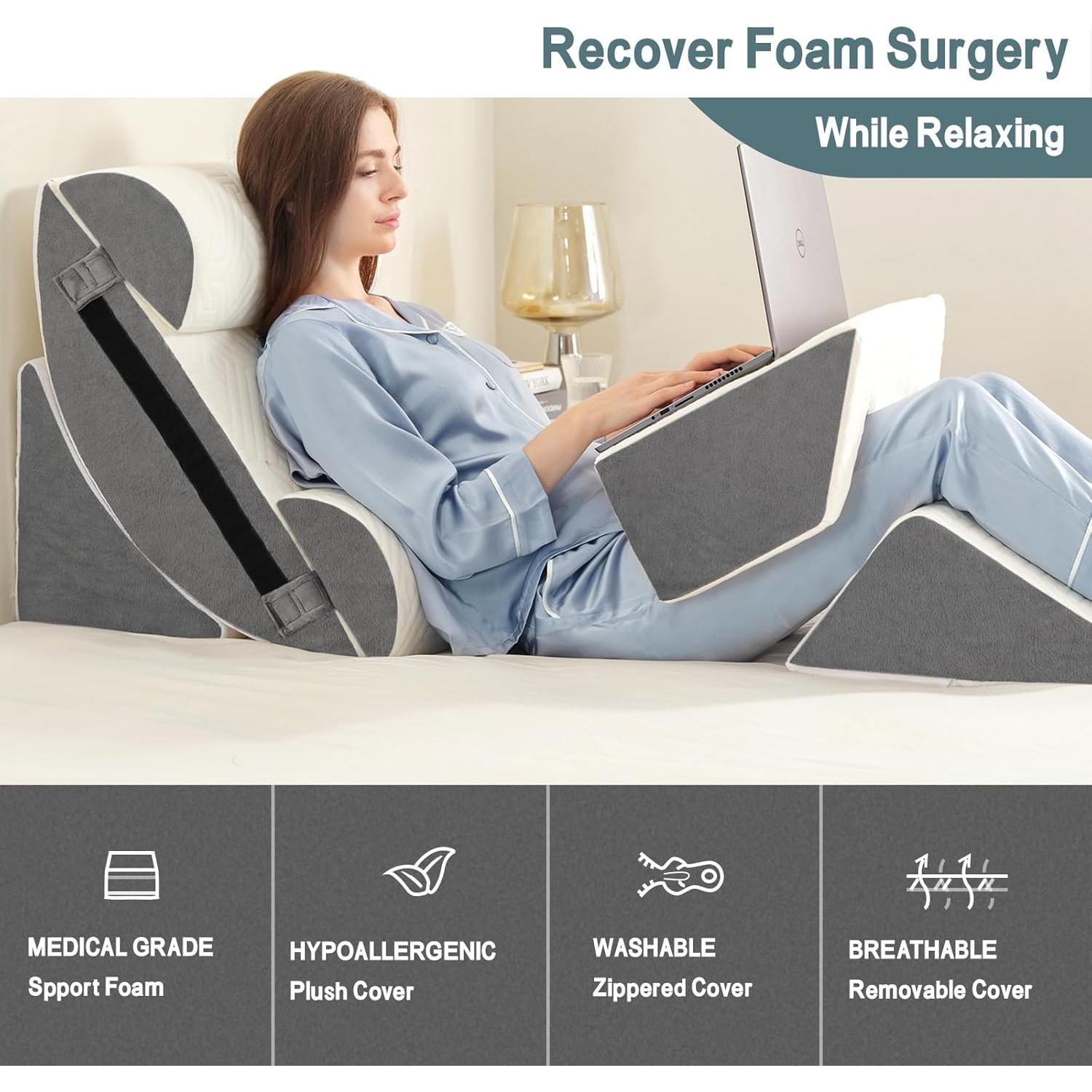 Juego de 6 almohadas ortopédicas Yojoker en cuña - Espuma viscoelástica