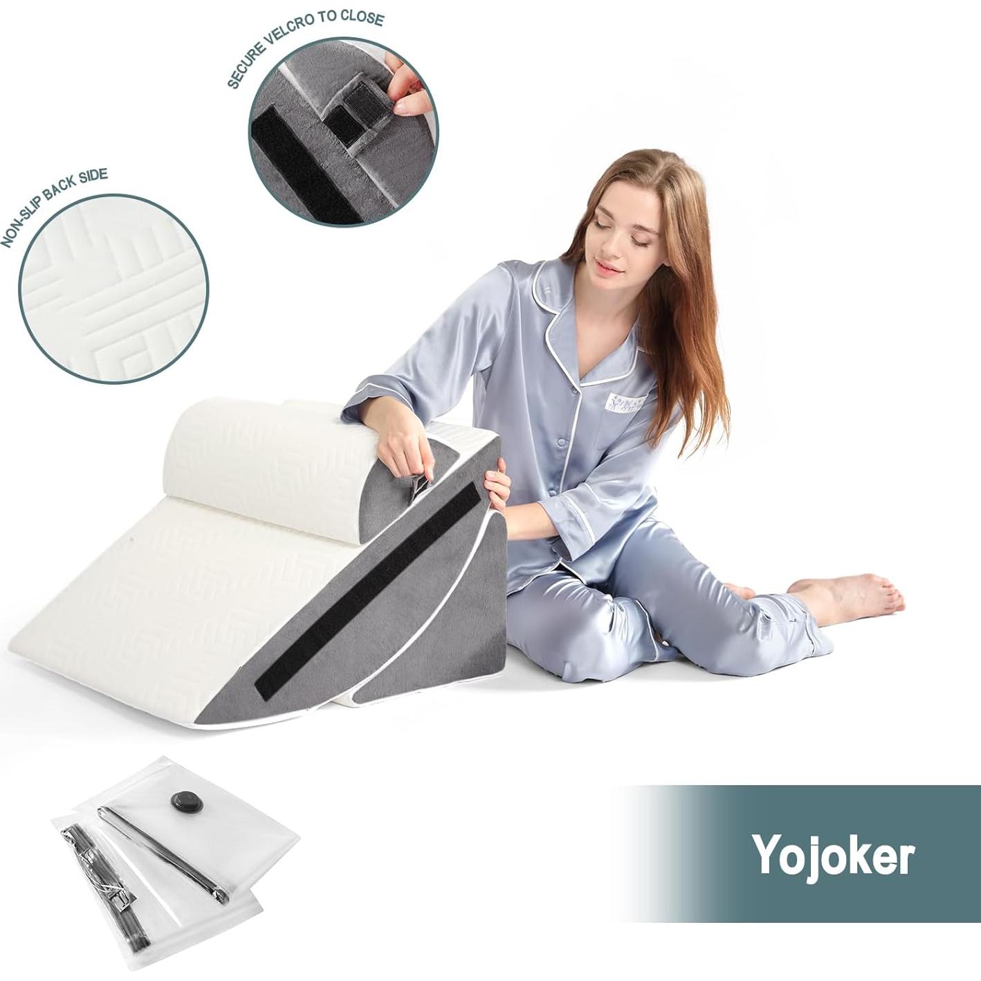 Juego de 6 almohadas ortopédicas Yojoker en cuña - Espuma viscoelástica