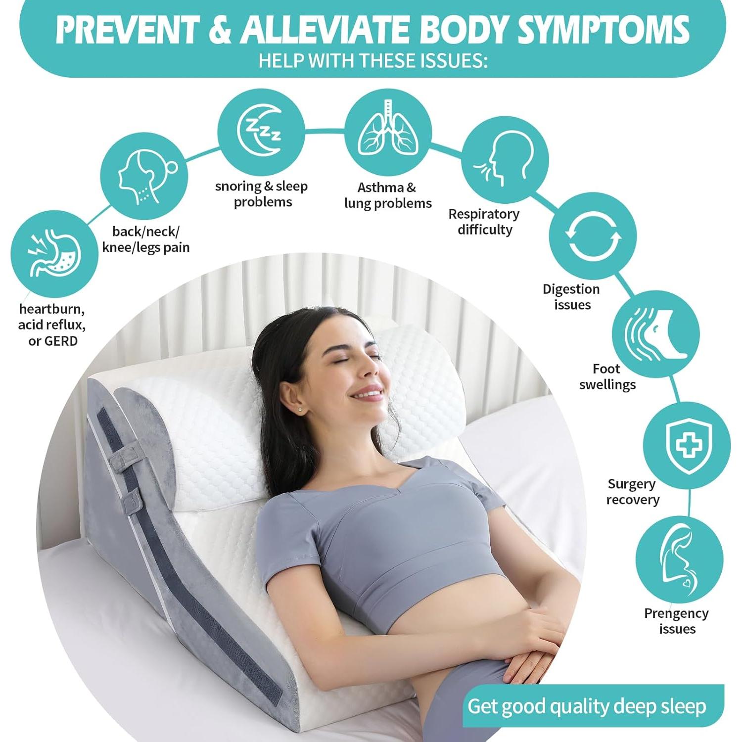 Cojín en cuña ortopédico Simpledad 3 piezas ajustable 15 en 1