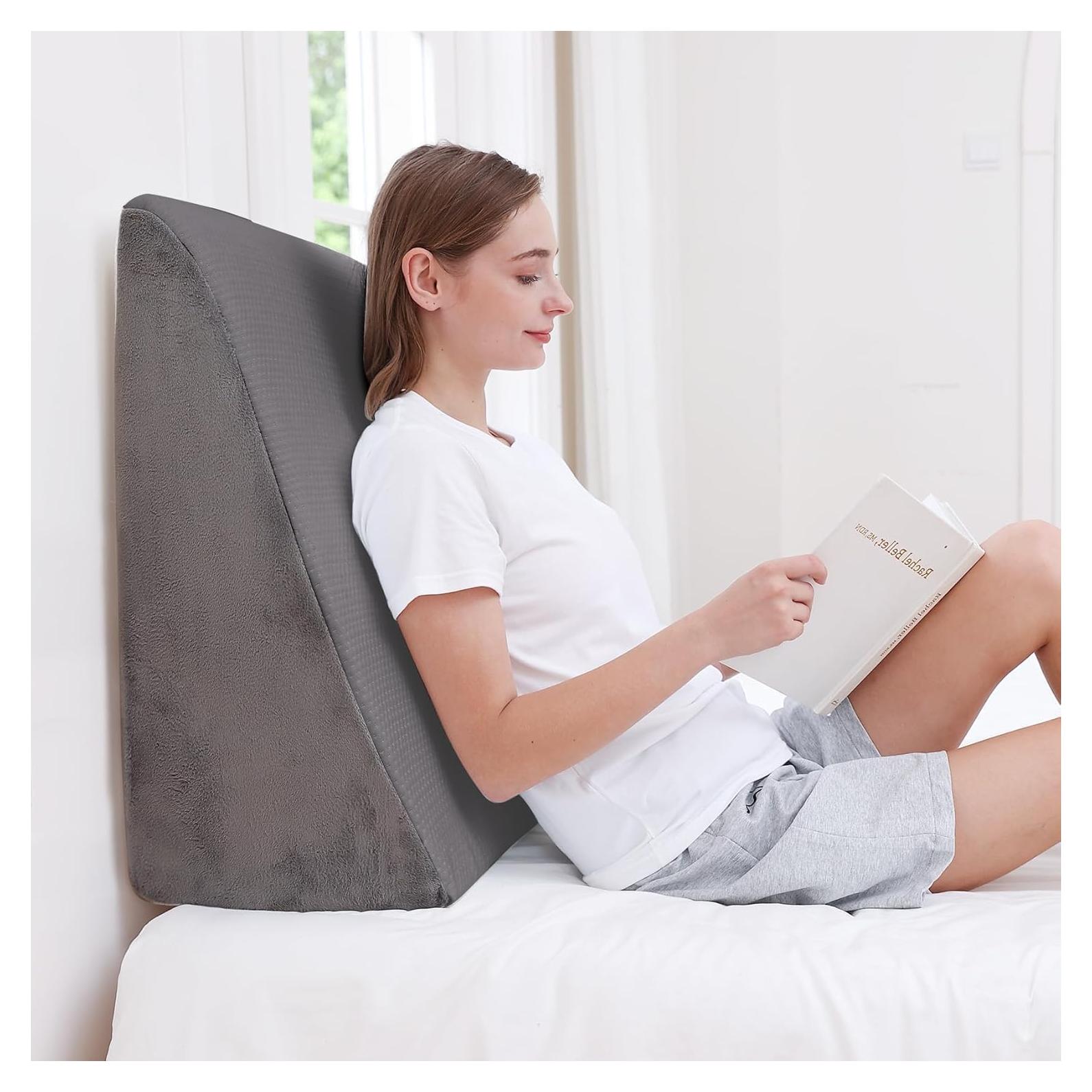 Cojín en cuña Sasttie de espuma viscoelástica 30 cm gris