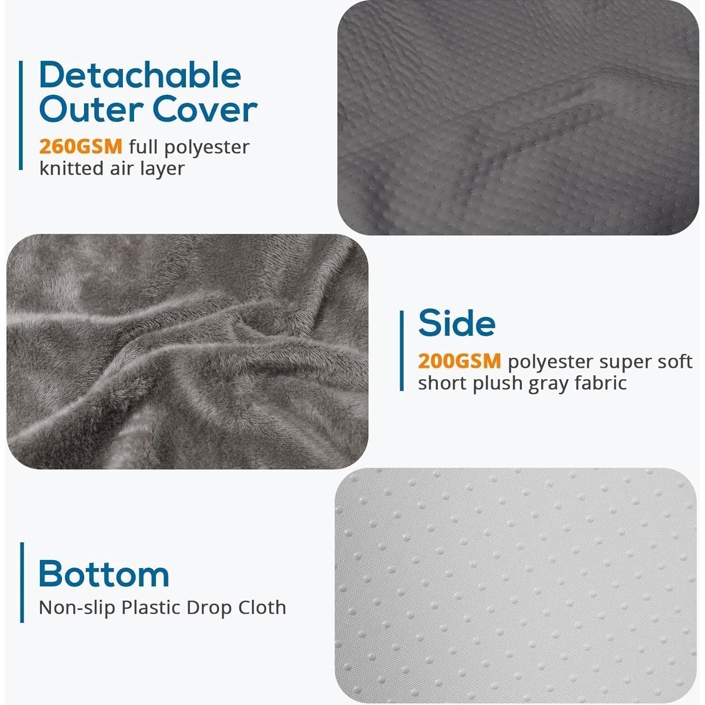 Cojín en cuña Sasttie de espuma viscoelástica 30 cm gris