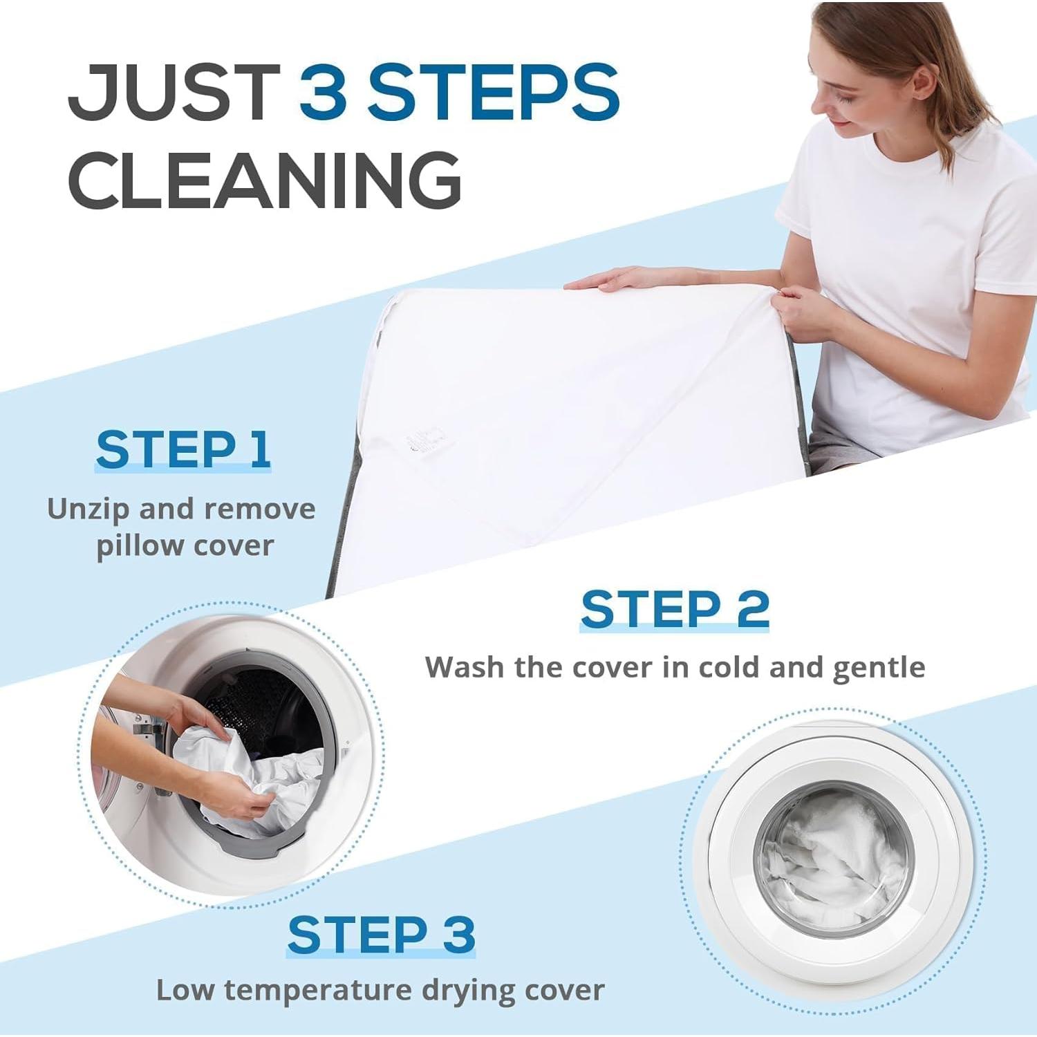 Cojín en cuña Sasttie de espuma viscoelástica 30 cm gris